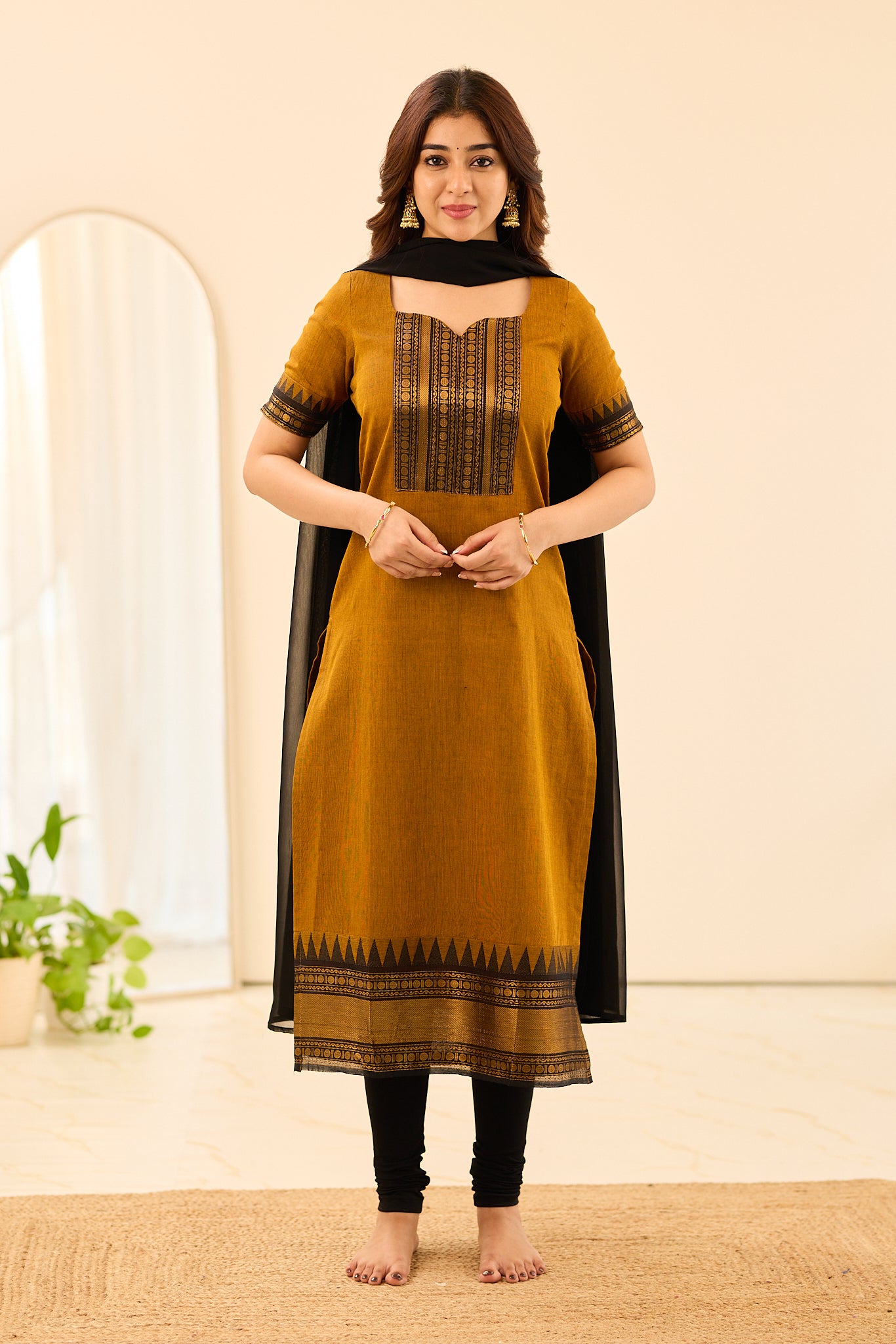 Golden Dusk Ethnic Chettinad Cotton Salwar