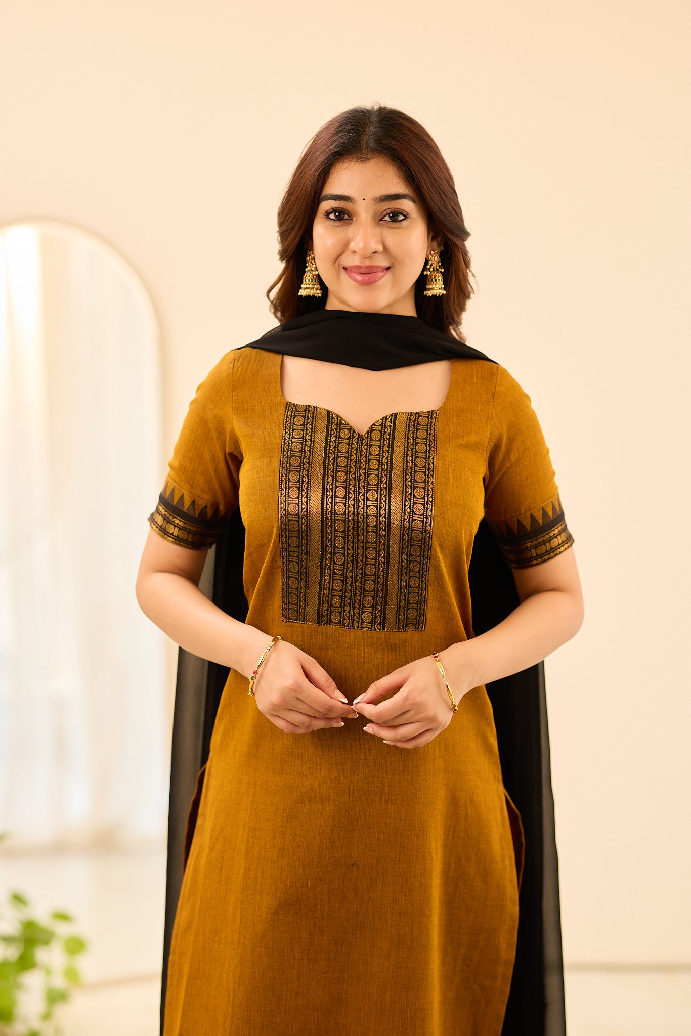 Golden Dusk Ethnic Chettinad Cotton Salwar