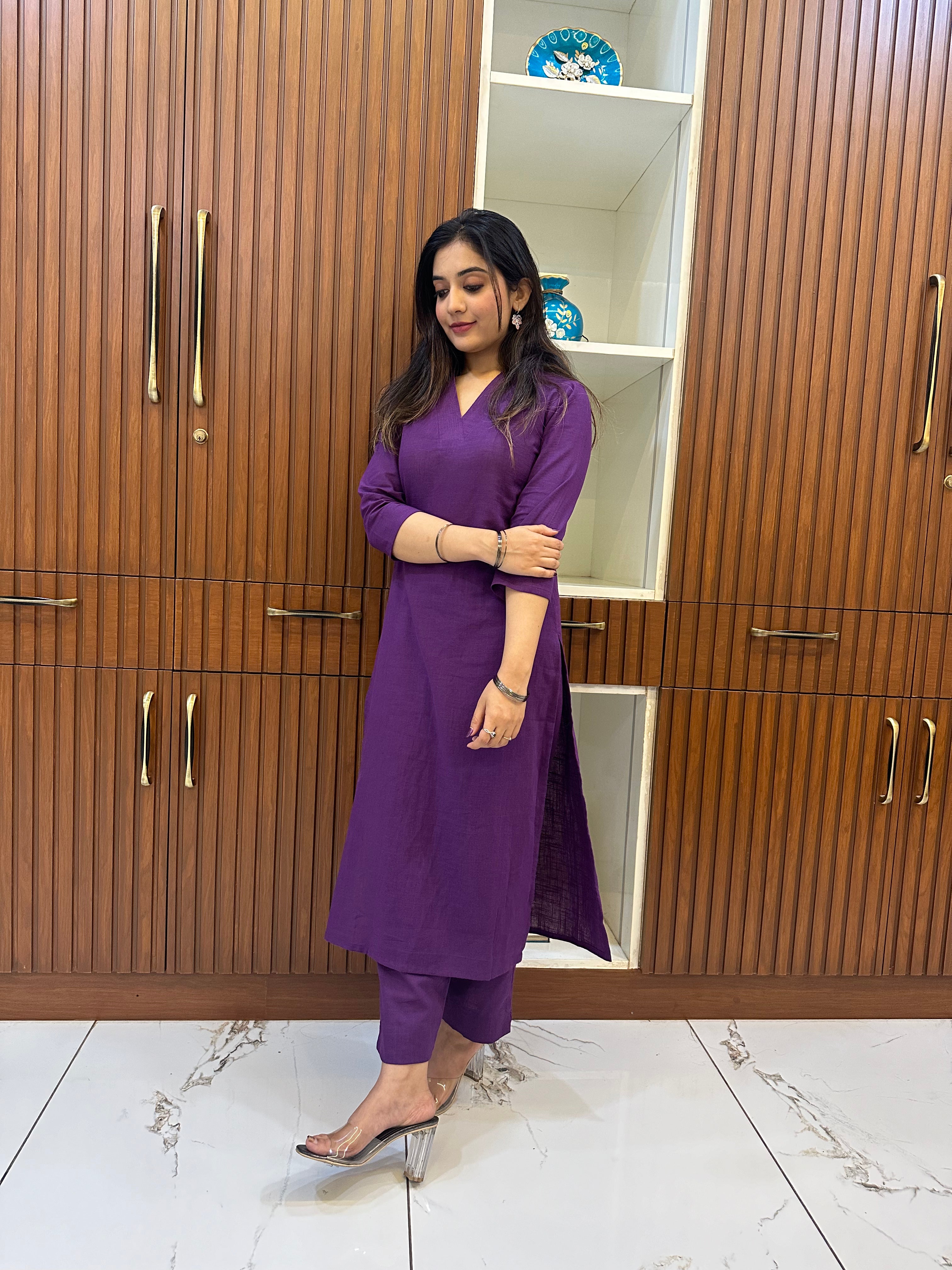 Athmika - Purple Co-ord Set