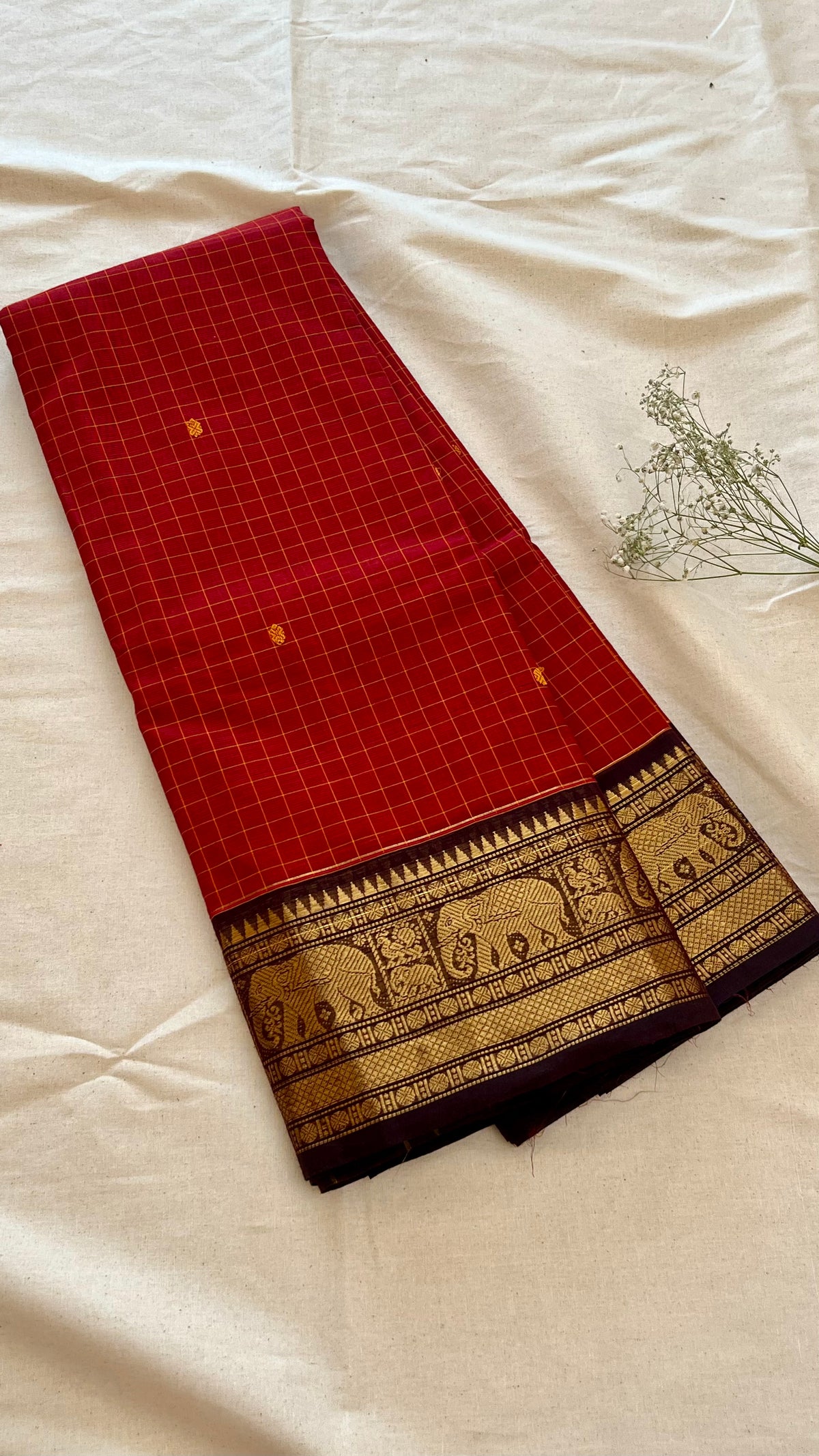 Kattam Chettinad Cotton Saree CW289