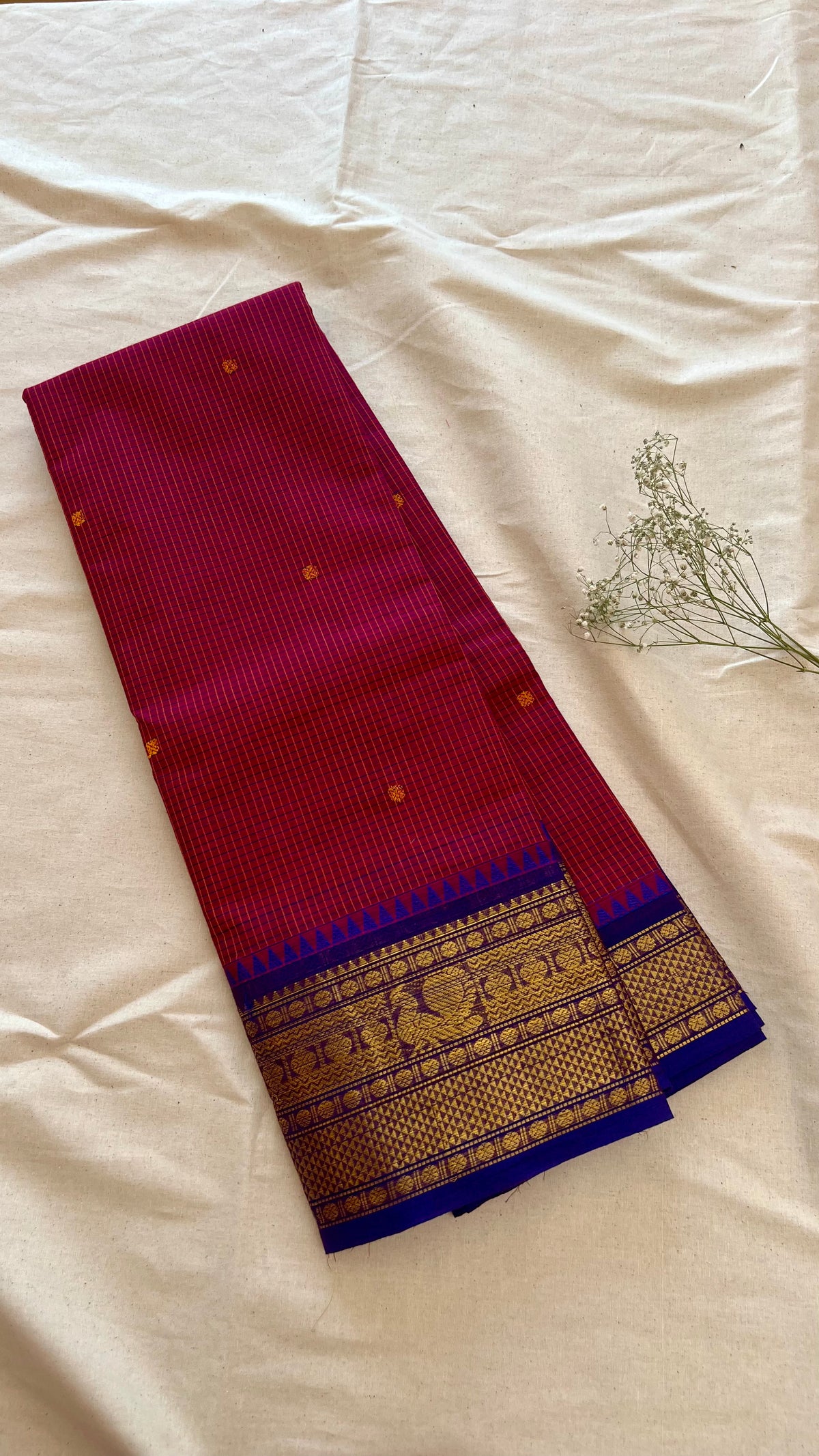 Kattam Chettinad Cotton Saree CW307