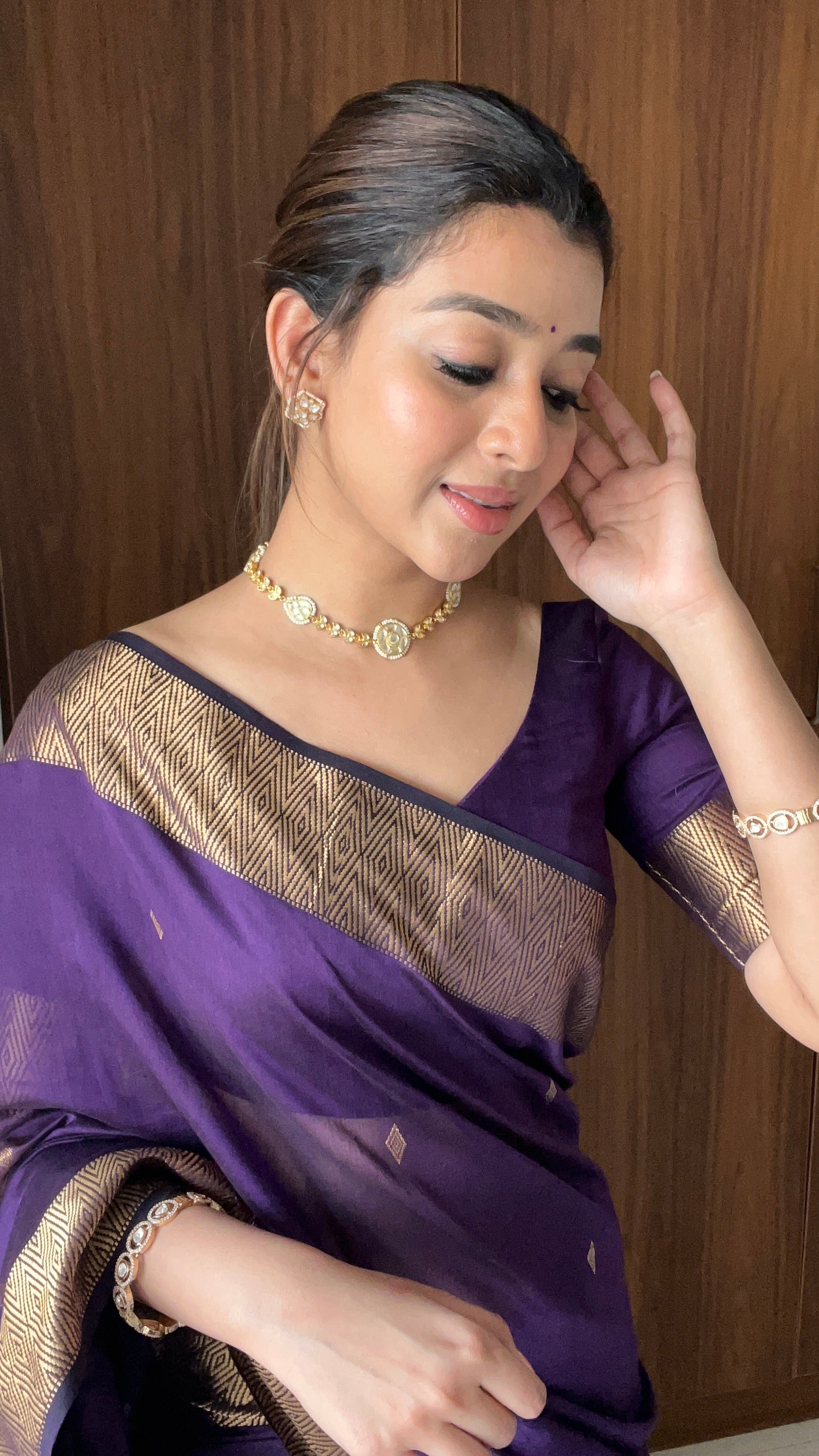 Royal Purple Nayanthara Saree