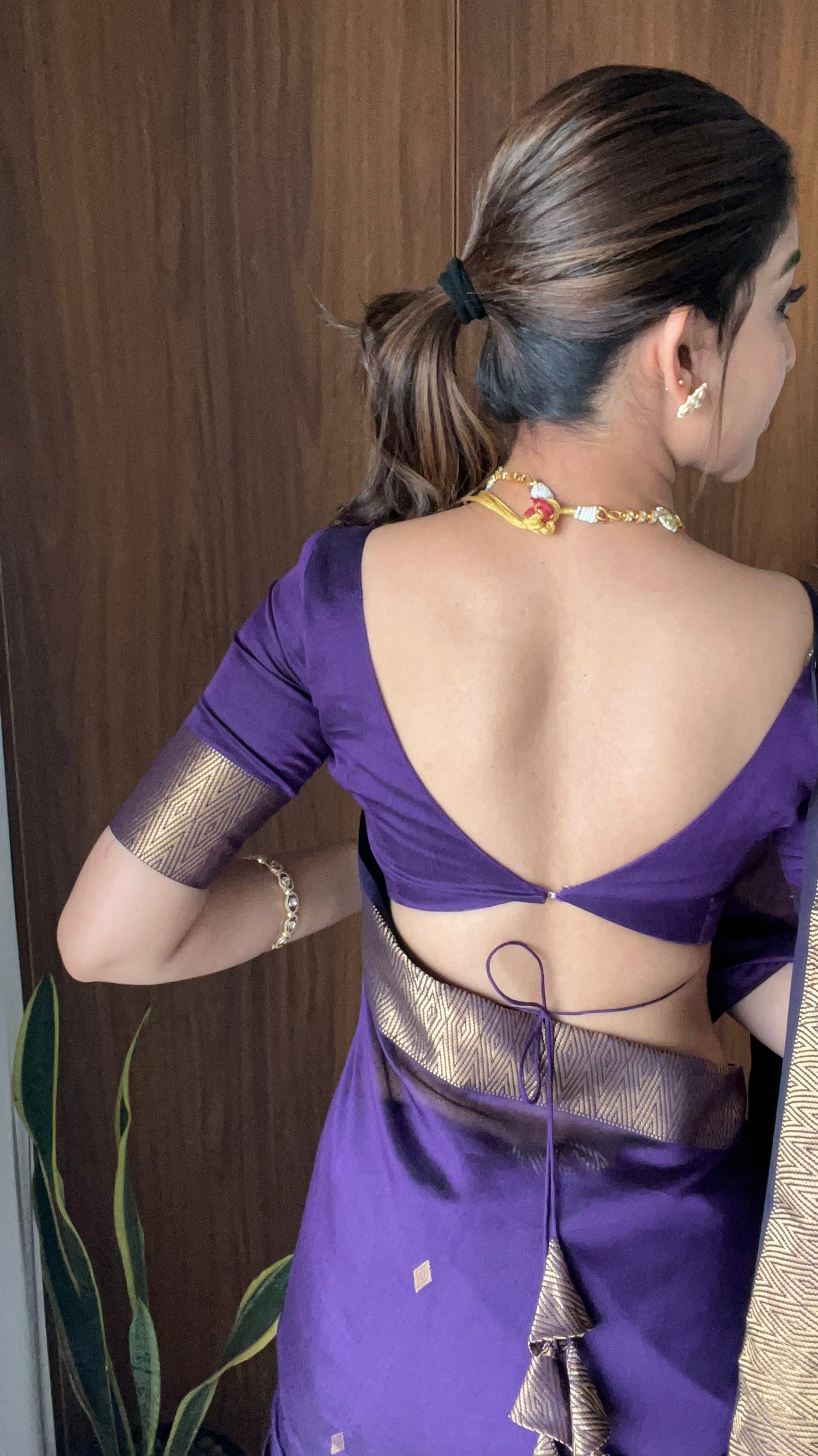 Royal Purple Nayanthara Saree