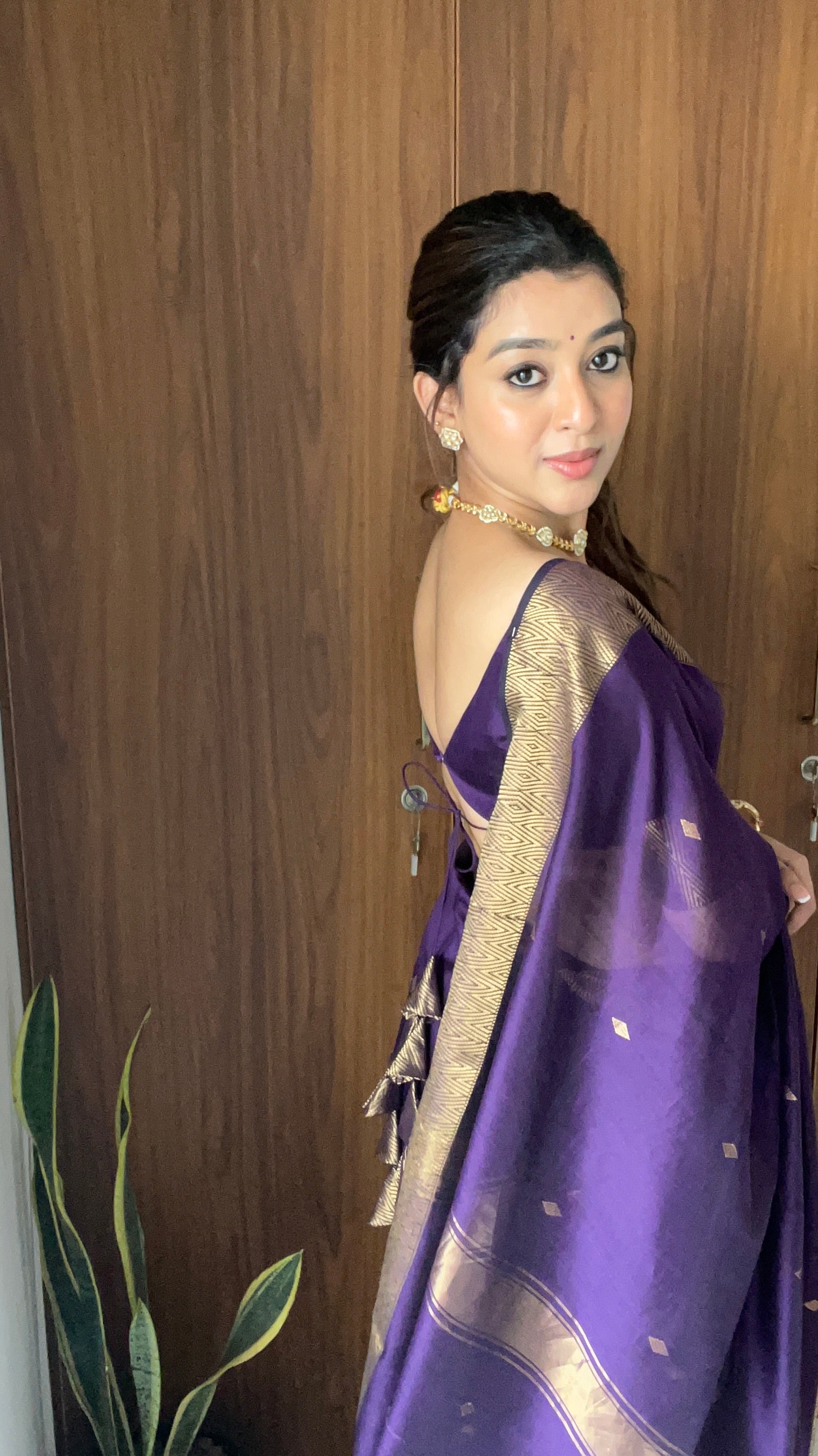 Royal Purple Nayanthara Saree