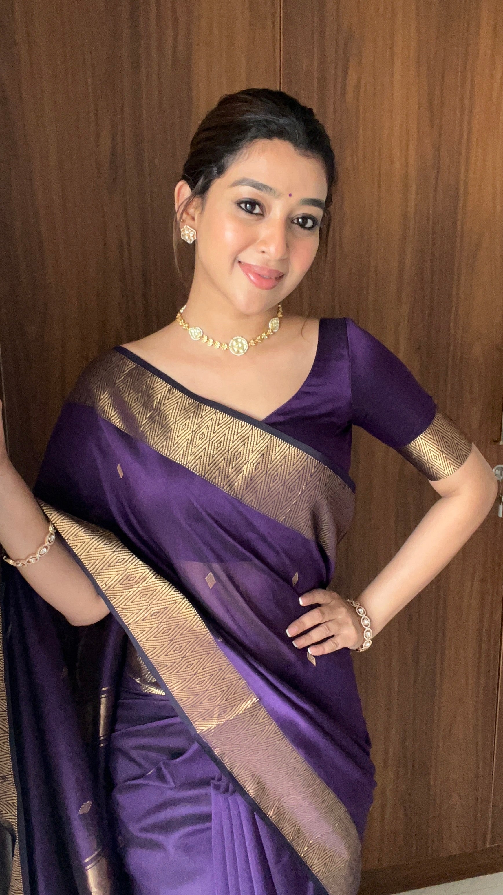 Royal Purple Nayanthara Saree