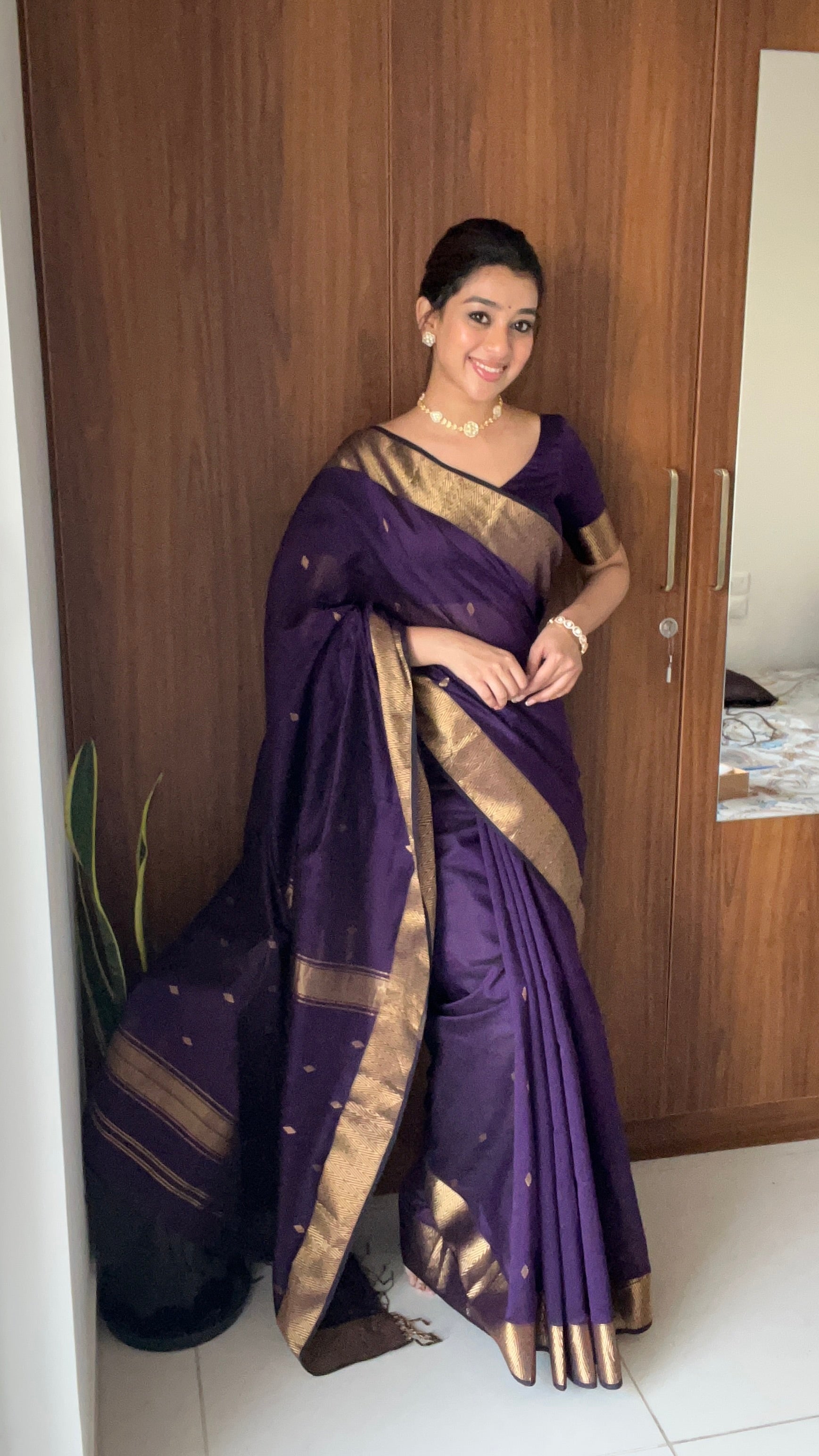 Royal Purple Nayanthara Saree