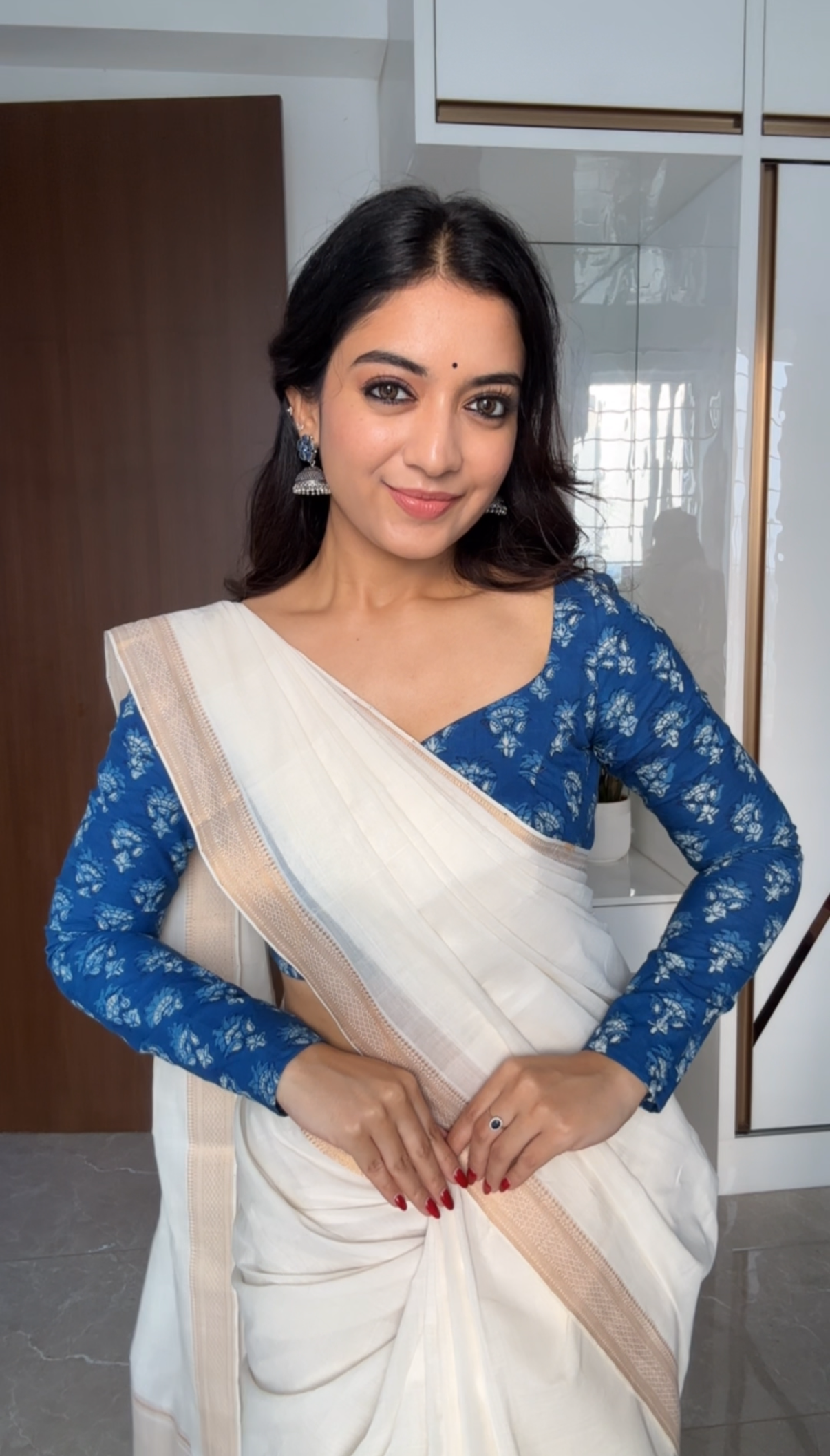 Ethnic Grace indigo blouse