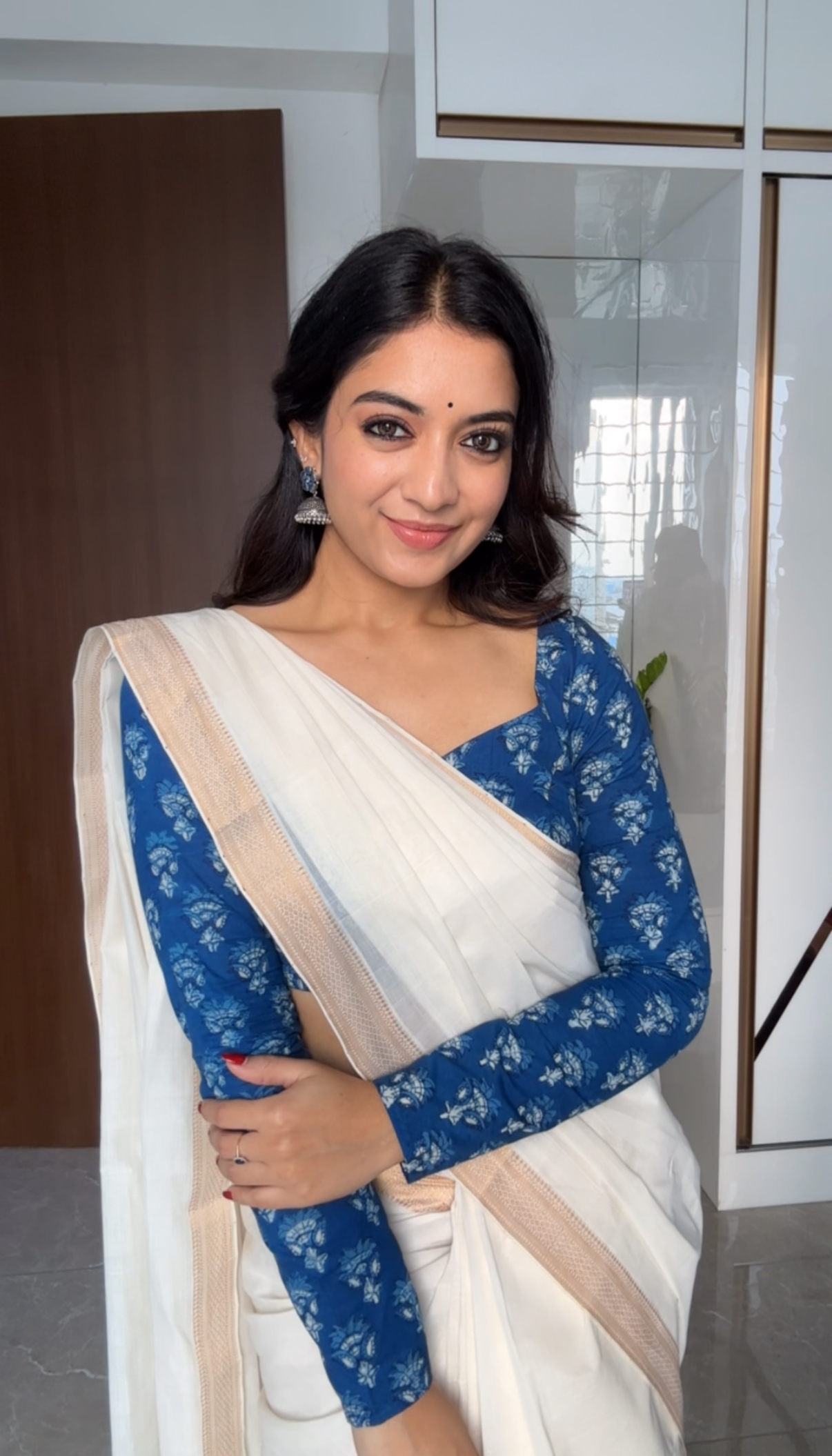 Ethnic Grace indigo blouse