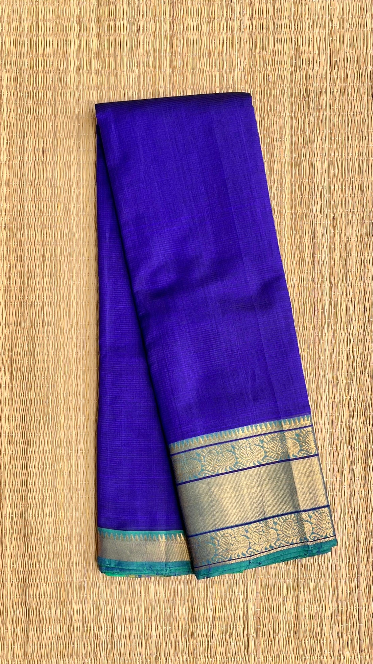 Blue Mangalagiri Silk Cotton Saree