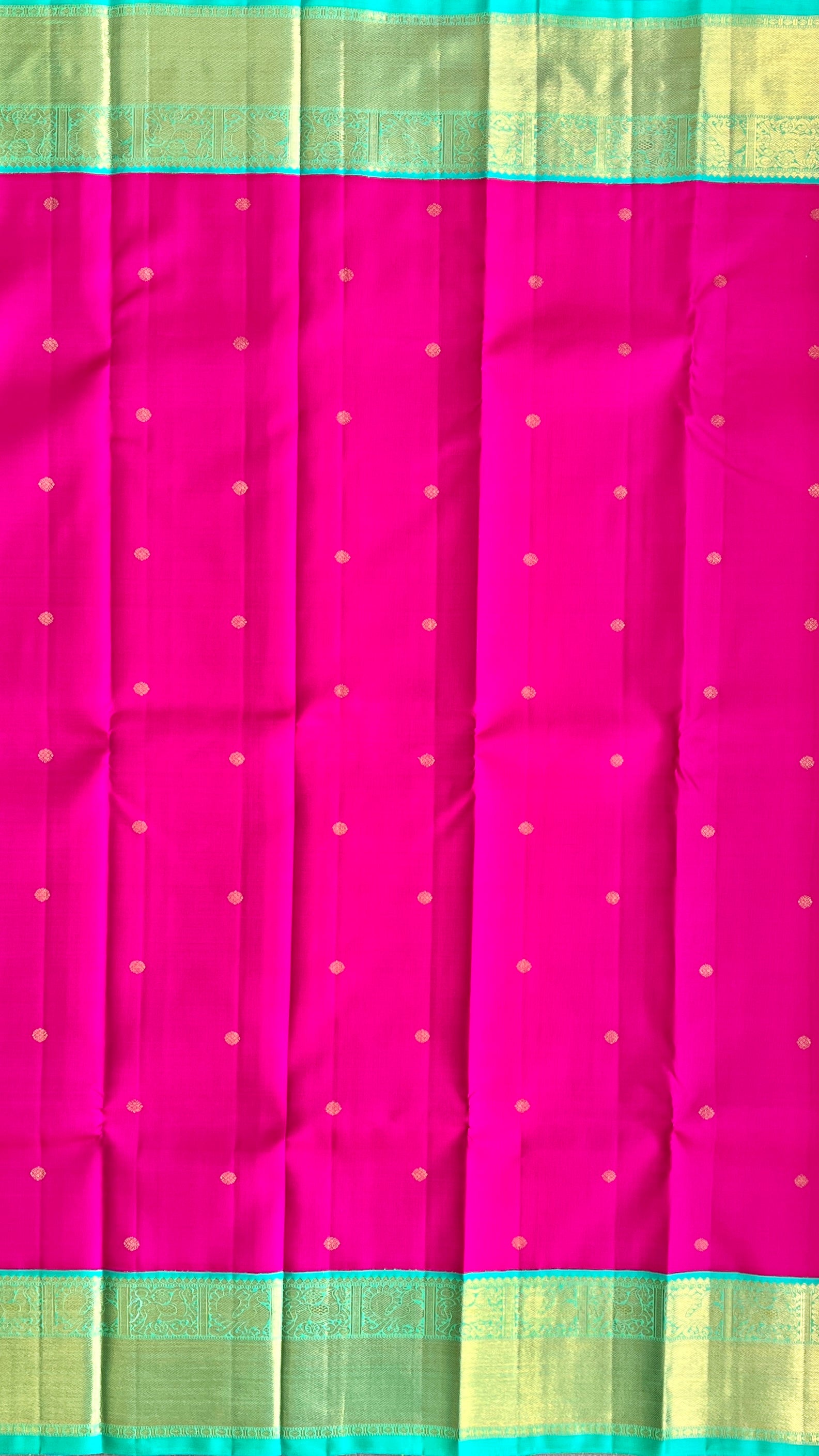 Dark Pink Pure Silk Kanjivaram Saree