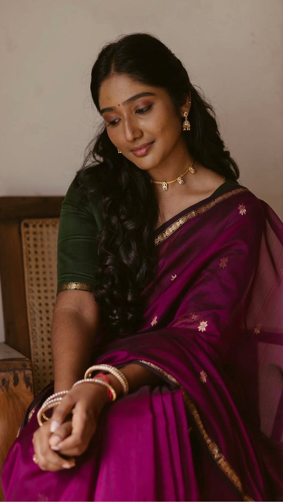 Deepika Ethnic Pink Maheshwari Silk Cotton Handloom Saree