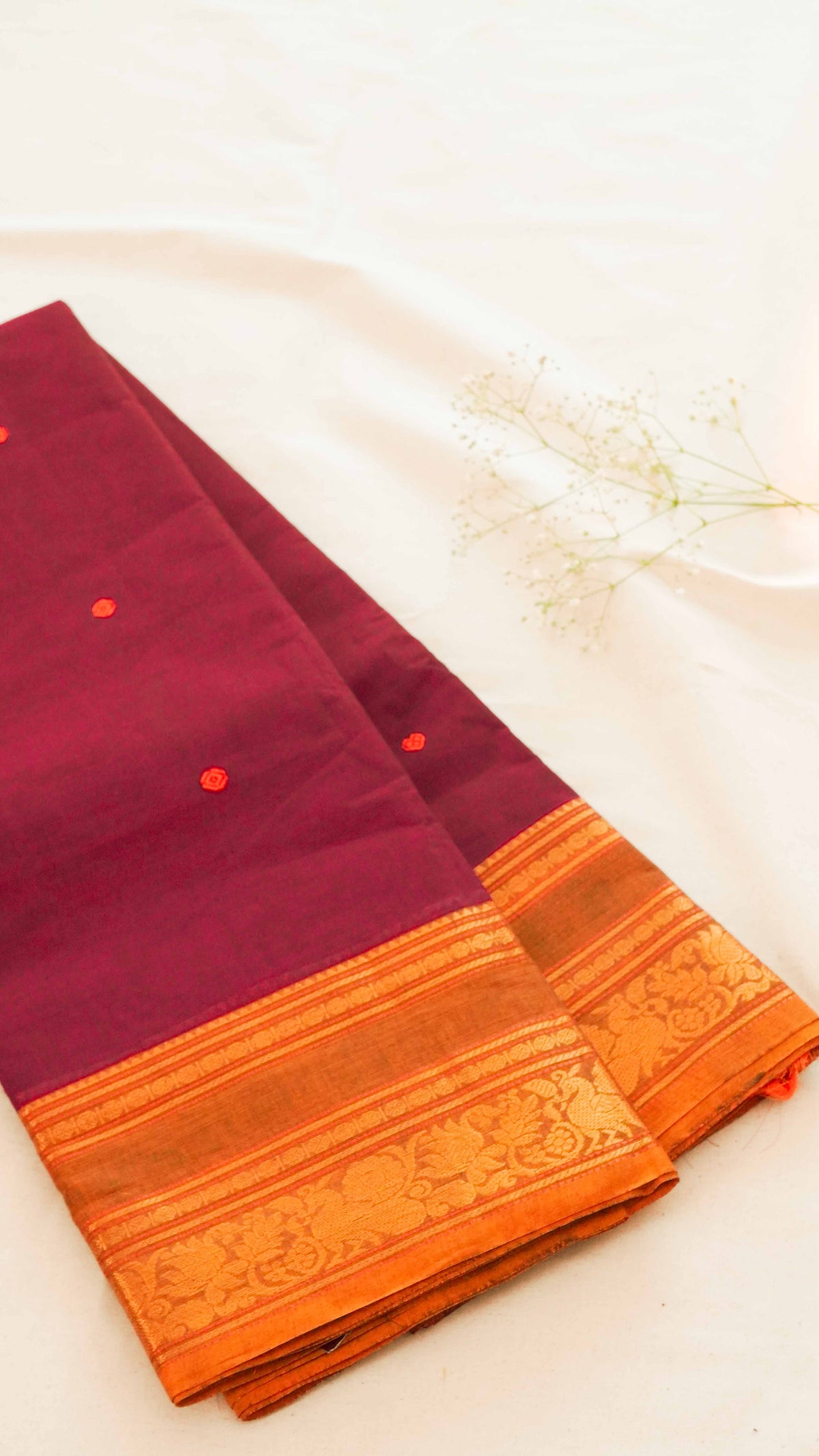 Butta Chettinad Cotton Saree CW97