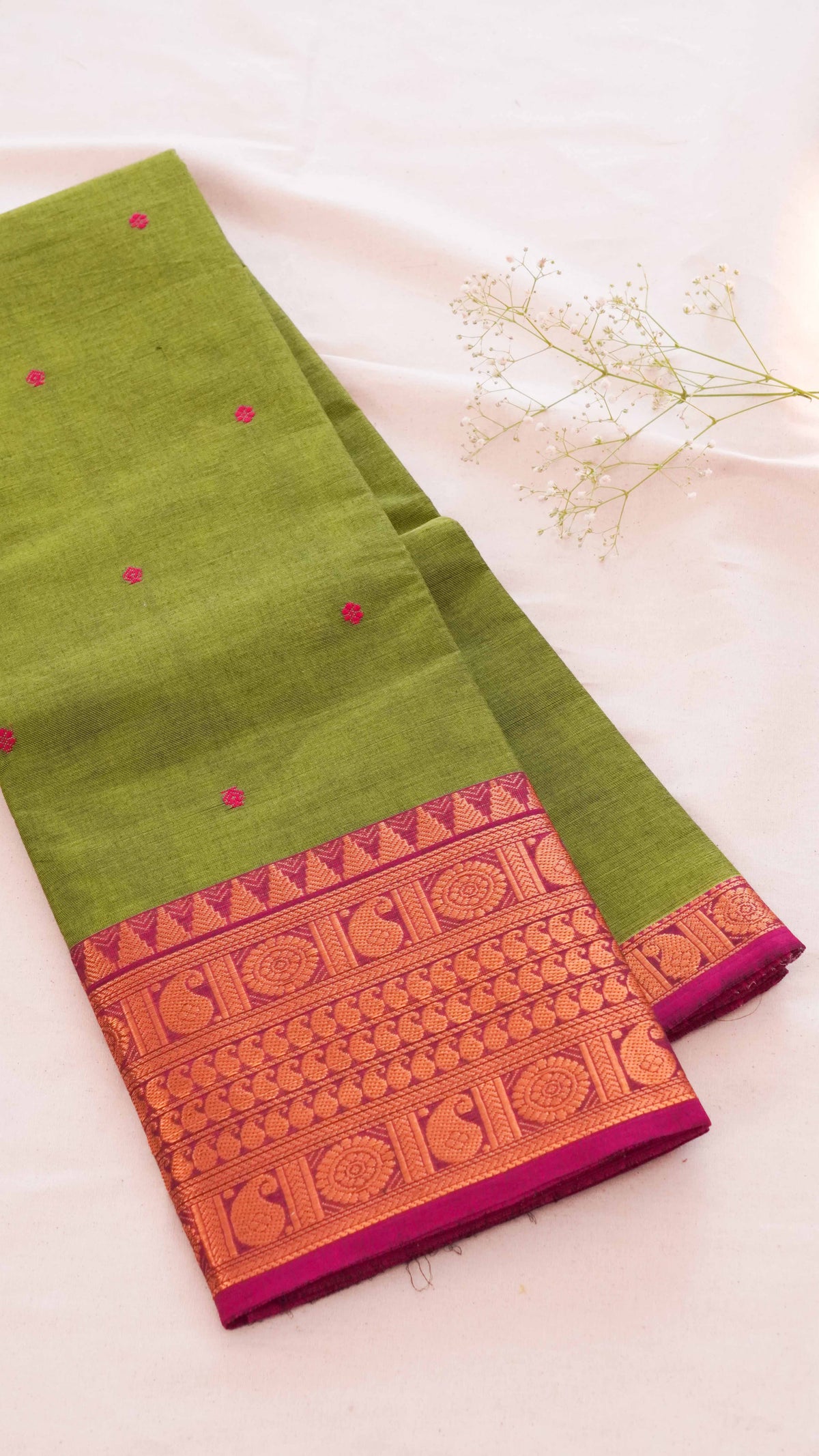 Butta Chettinad Cotton Saree CW92