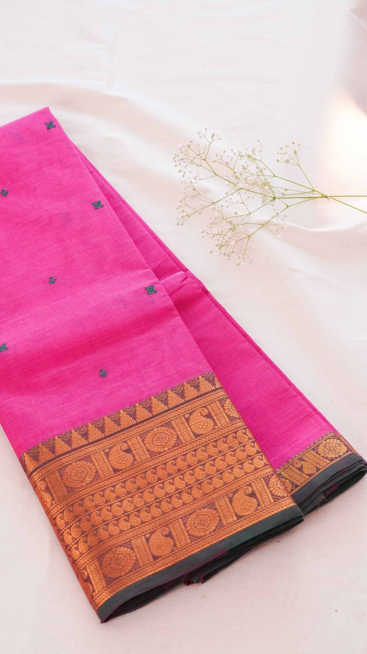 Butta Chettinad Cotton Saree CW89