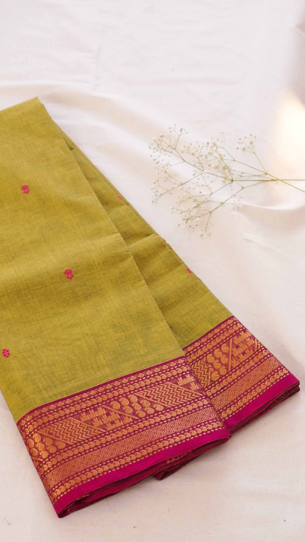 Butta Chettinad Cotton Saree CW86