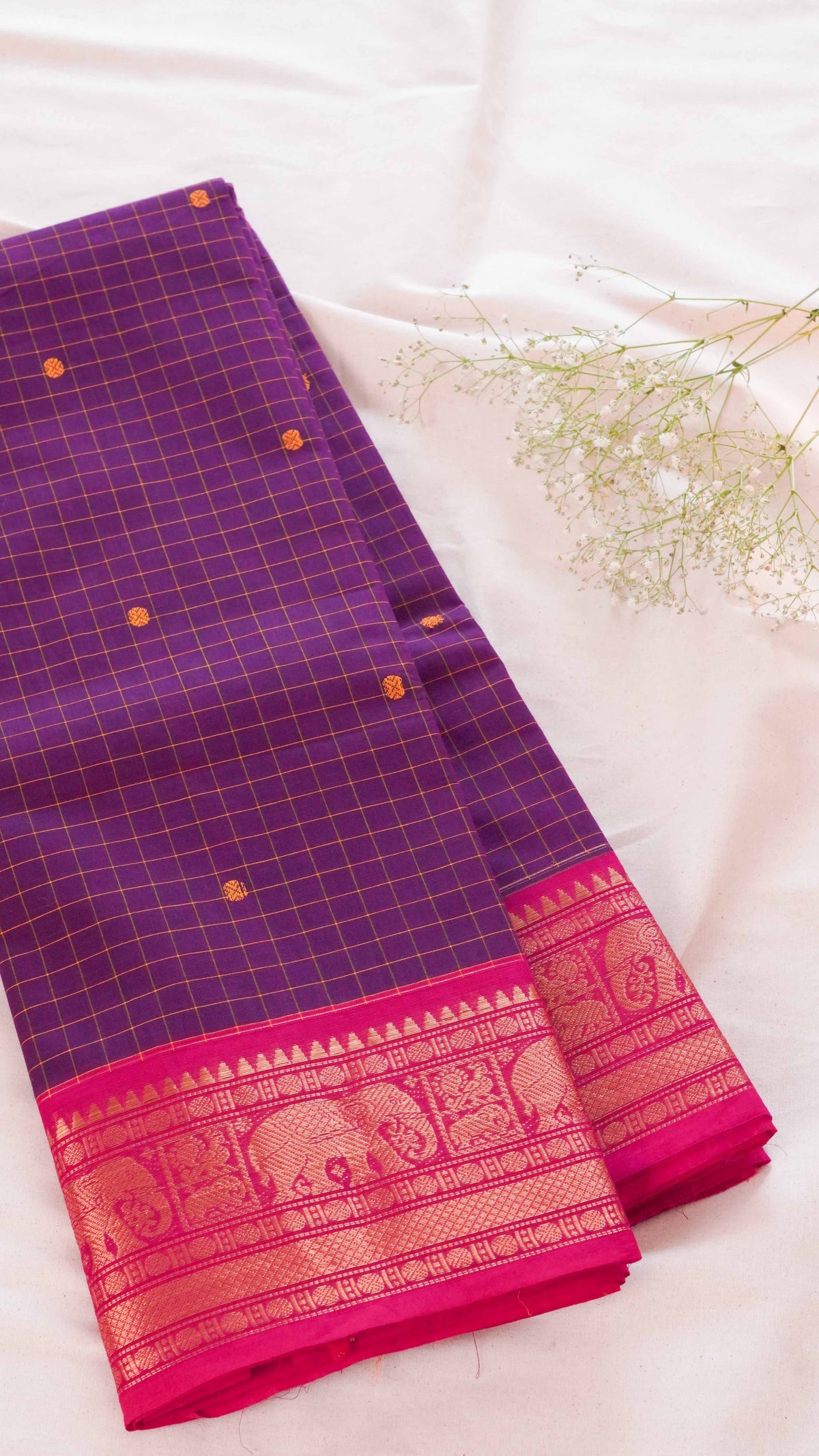 Kattam Chettinad Cotton Saree CW66