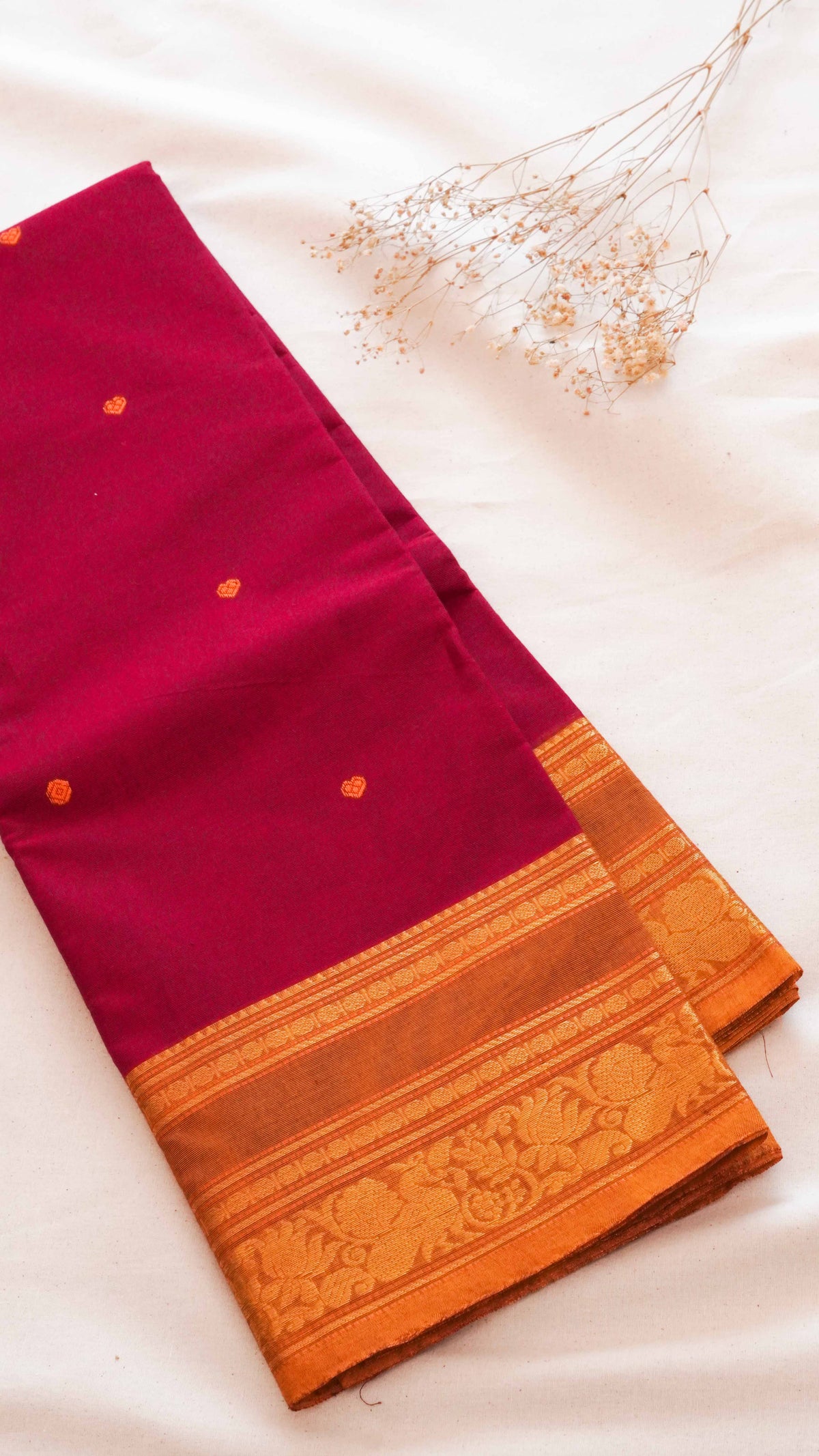 Butta Chettinad Cotton Saree CW30