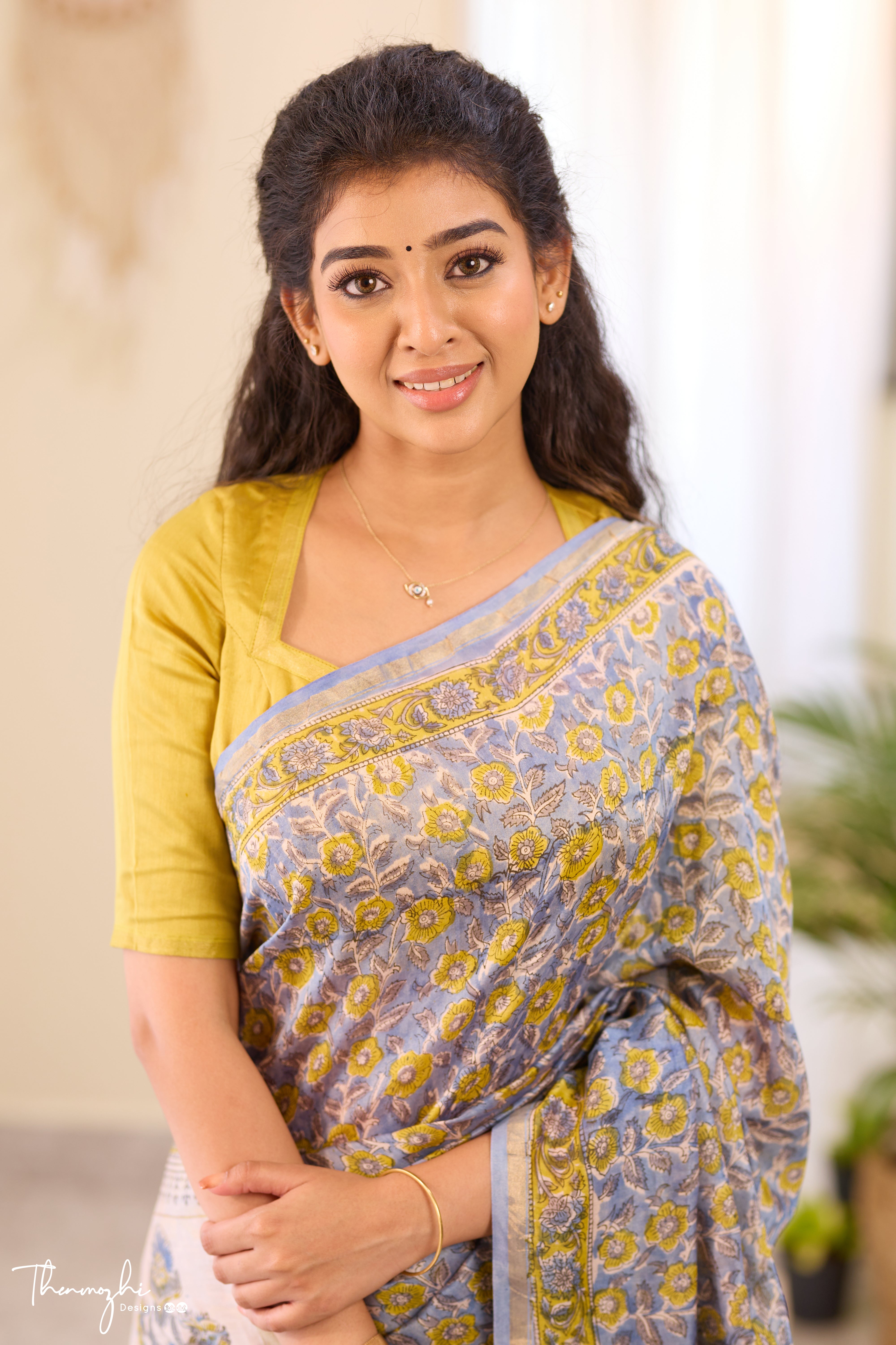 Blue - Chanderi Silk Cotton Saree