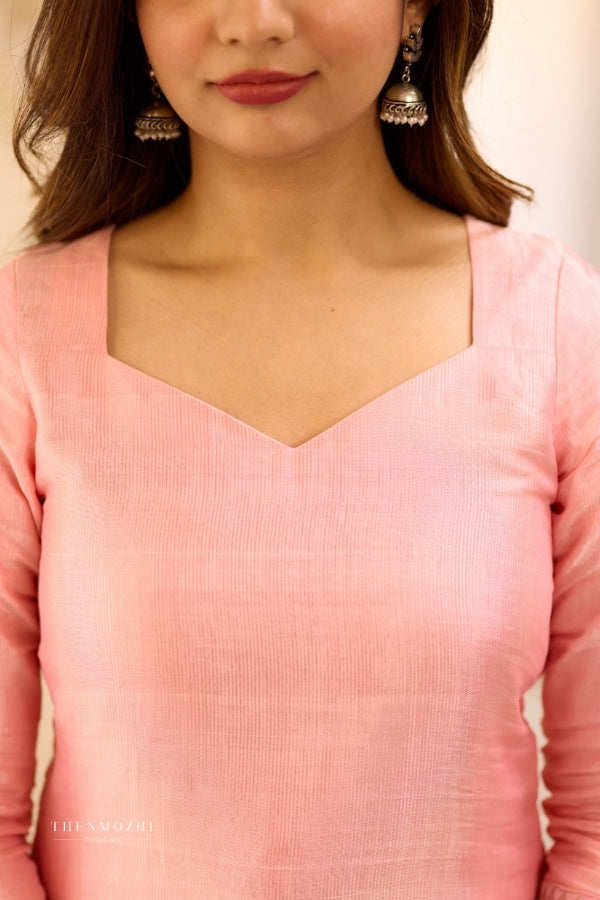 Light Pink Mangalagiri Semi Silk Salwar