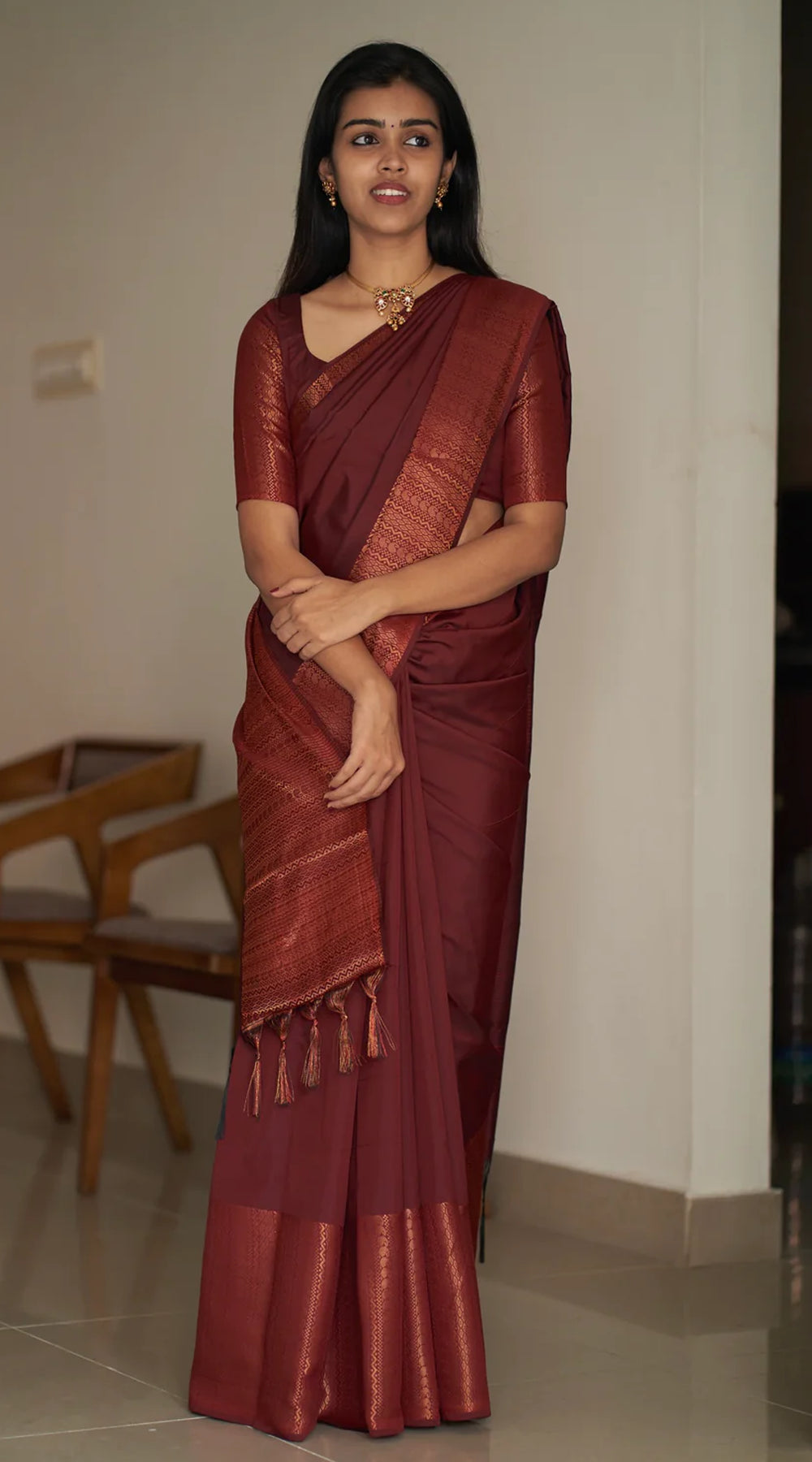 Nakshatra Maroon (Big Border)