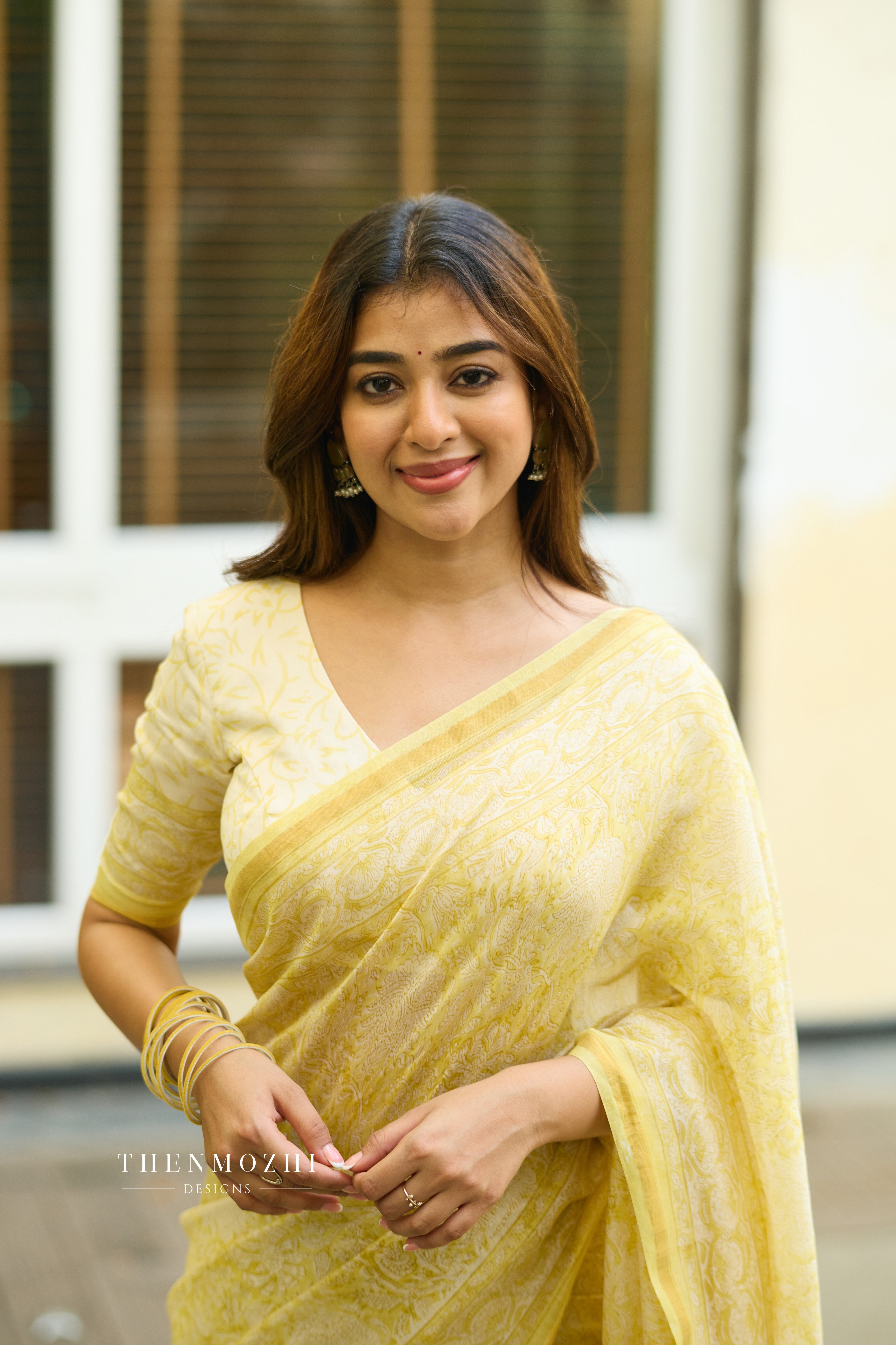 Yellow - Chanderi Silk Cotton Saree