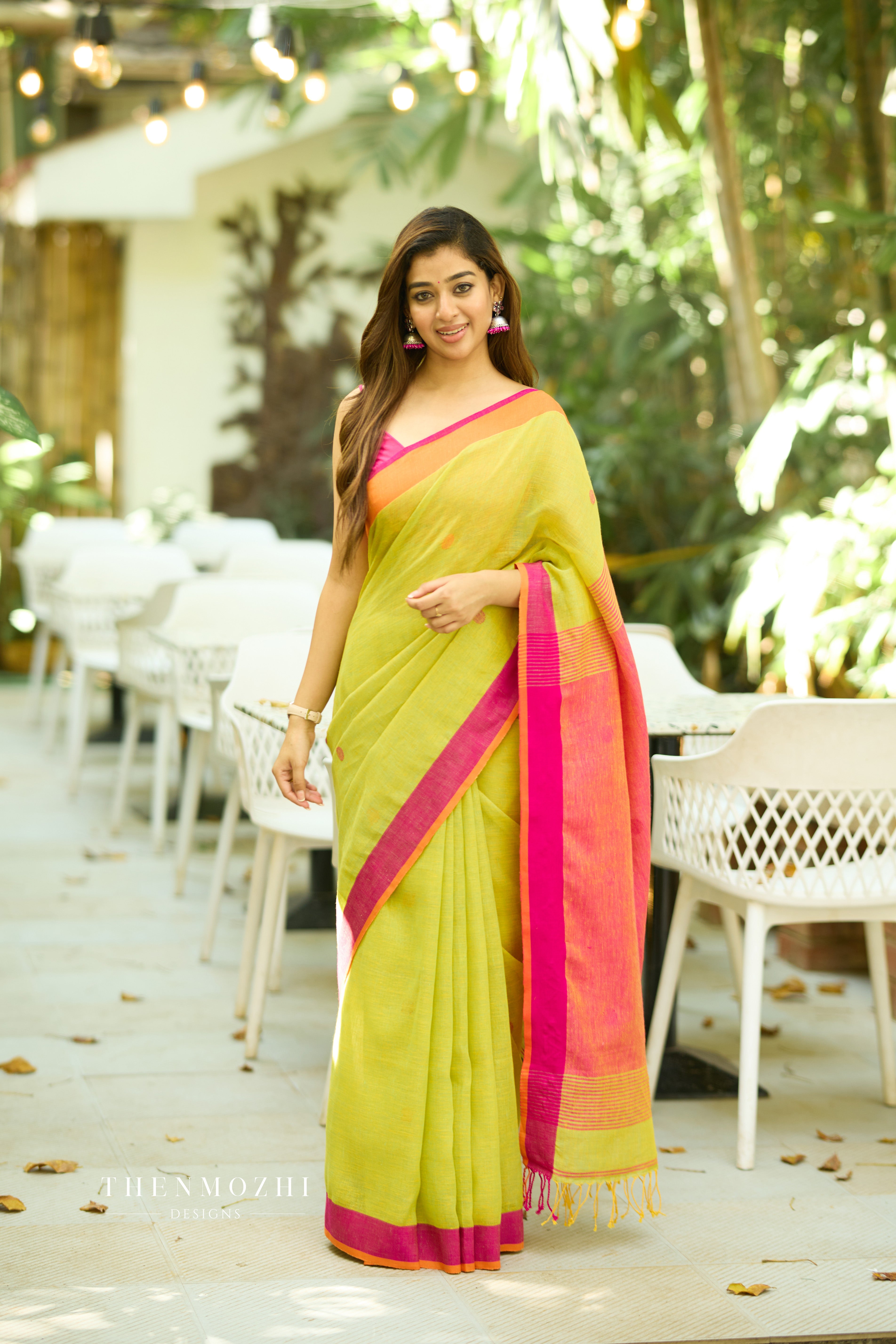 Light Green Linen Saree