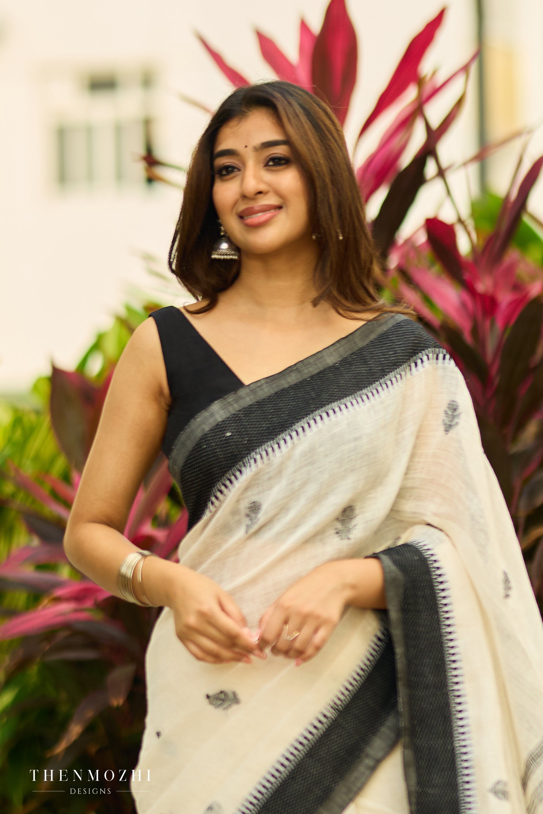 Back Open Black Bow Blouse