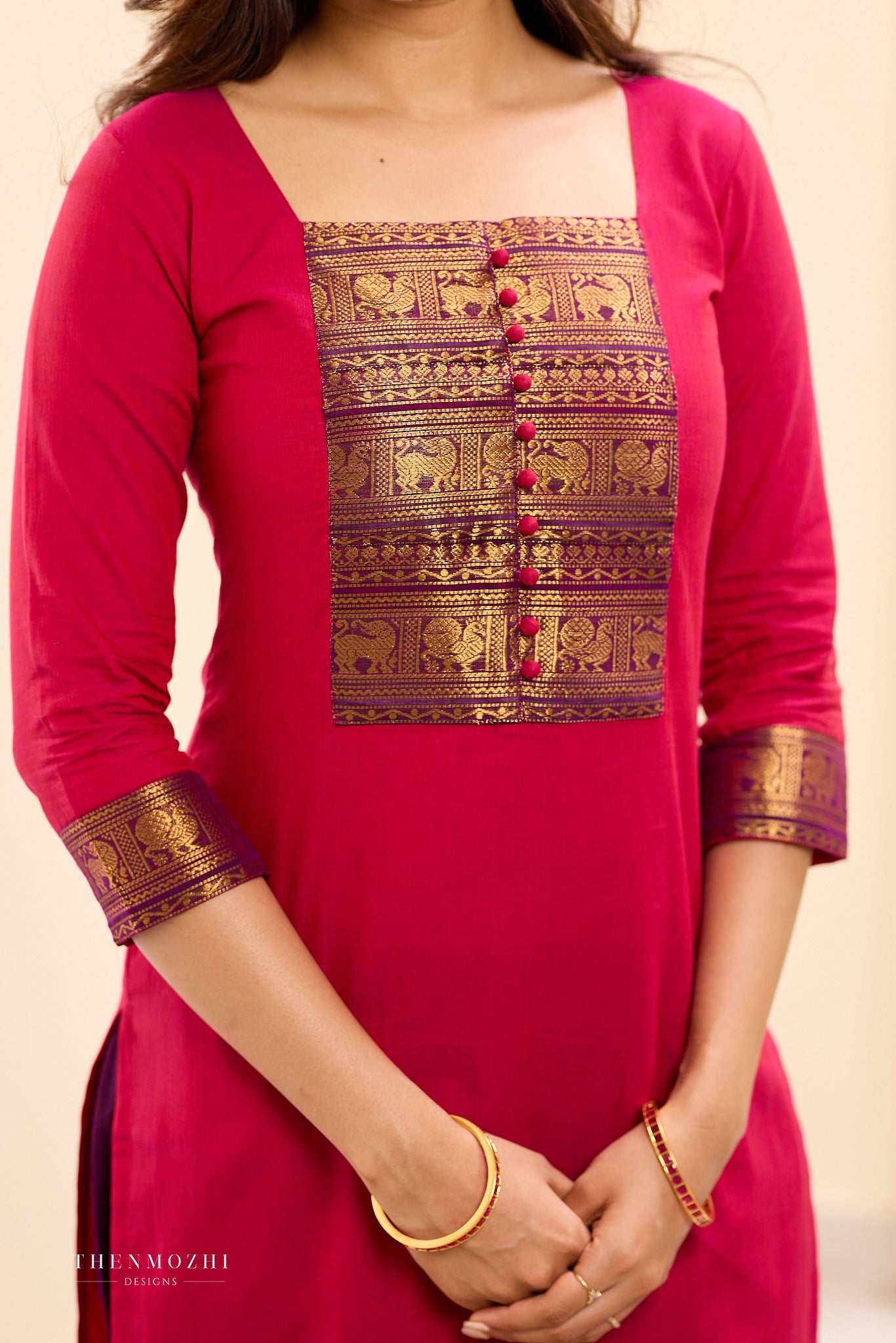 Pink with Purple Chettinad Salwar
