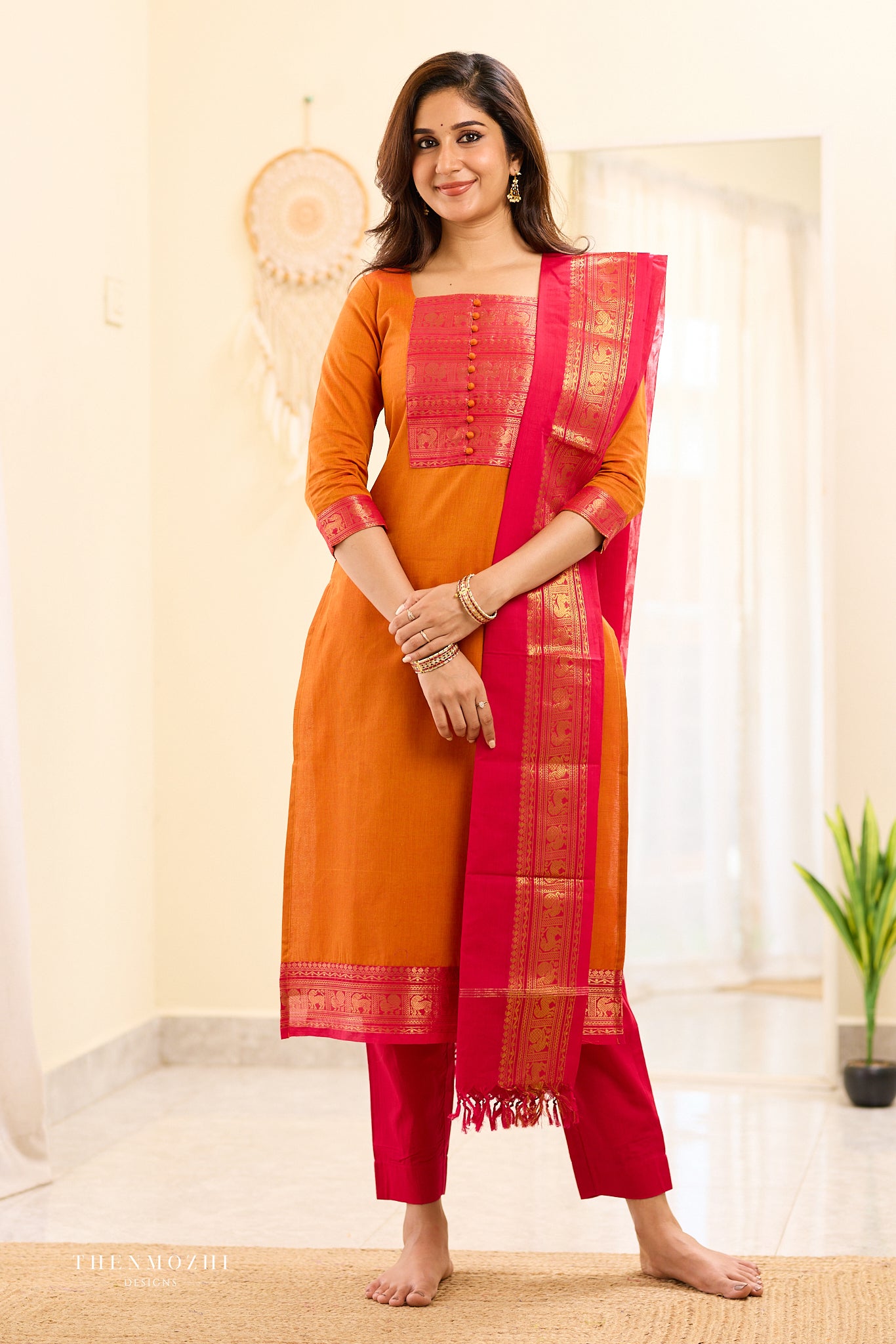 Tangerine Chettinad Salwar