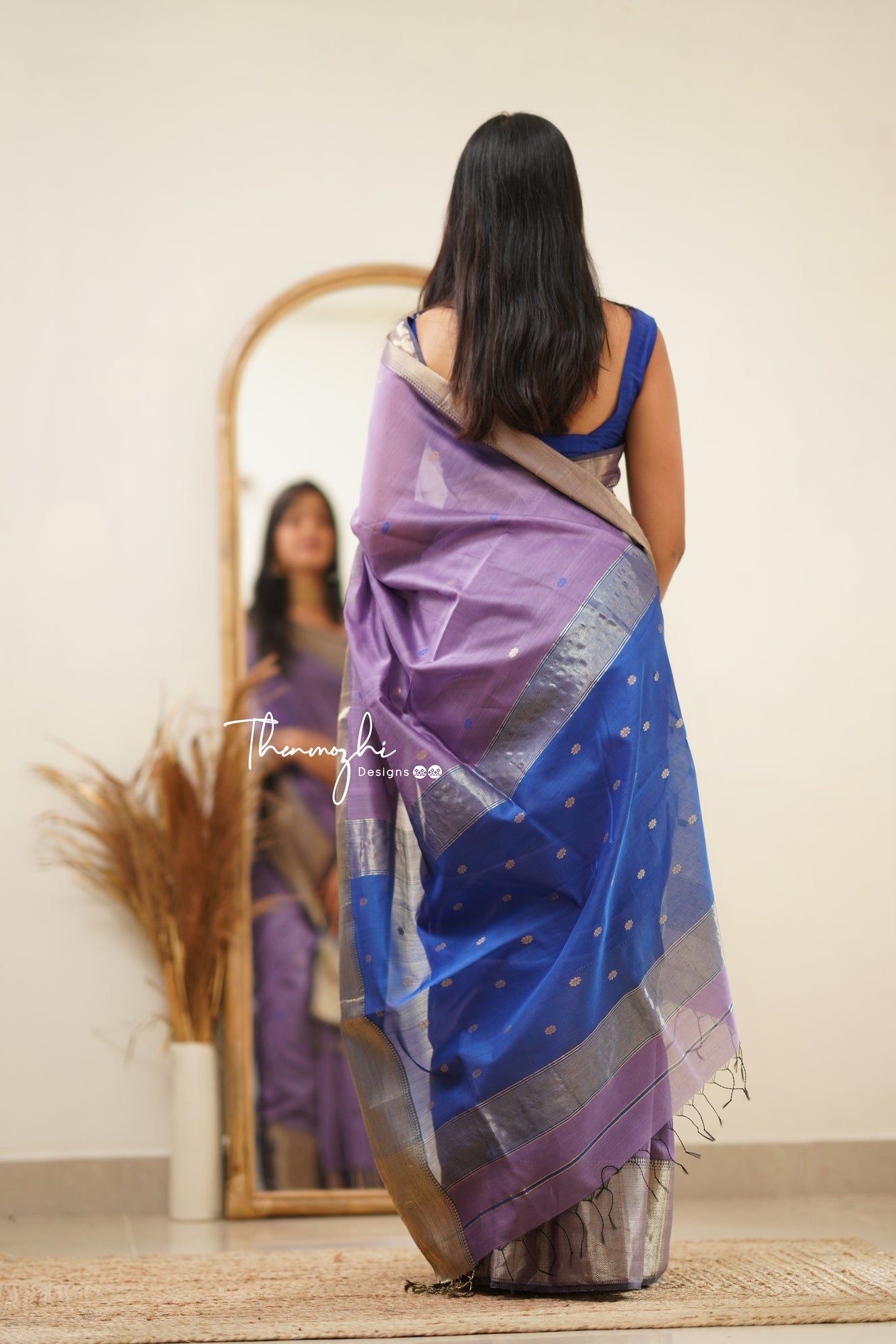 Dark Lilac with Blue Border