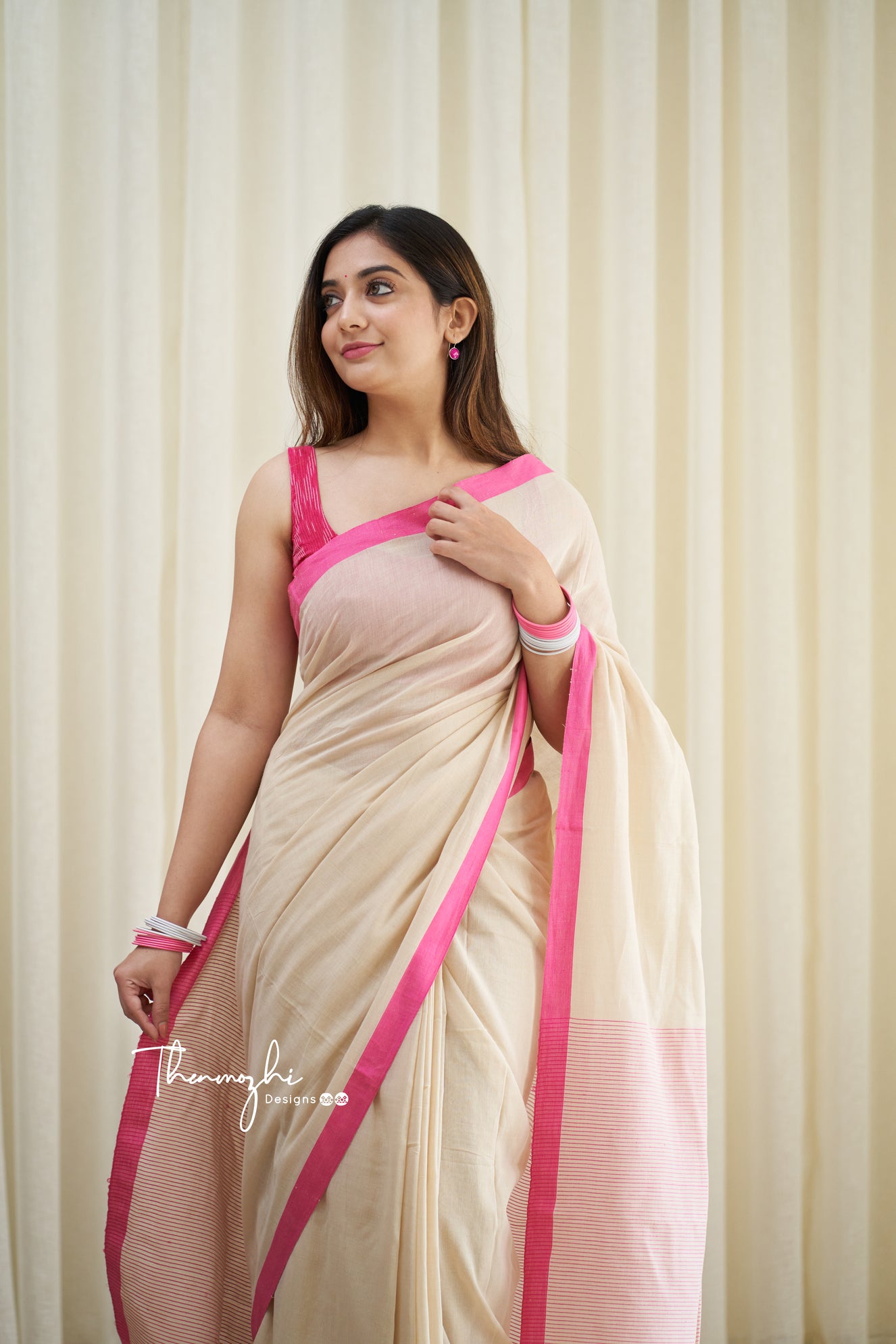 White and Pink (Soft cotton)