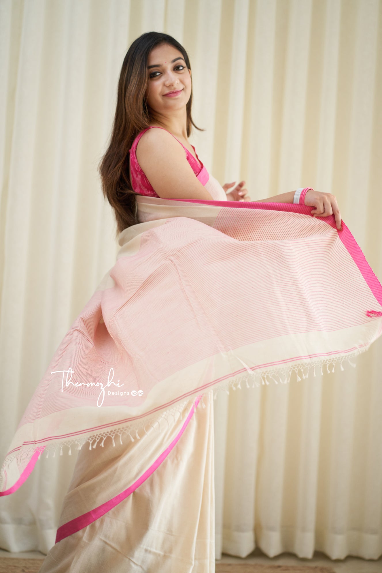 White and Pink (Soft cotton)