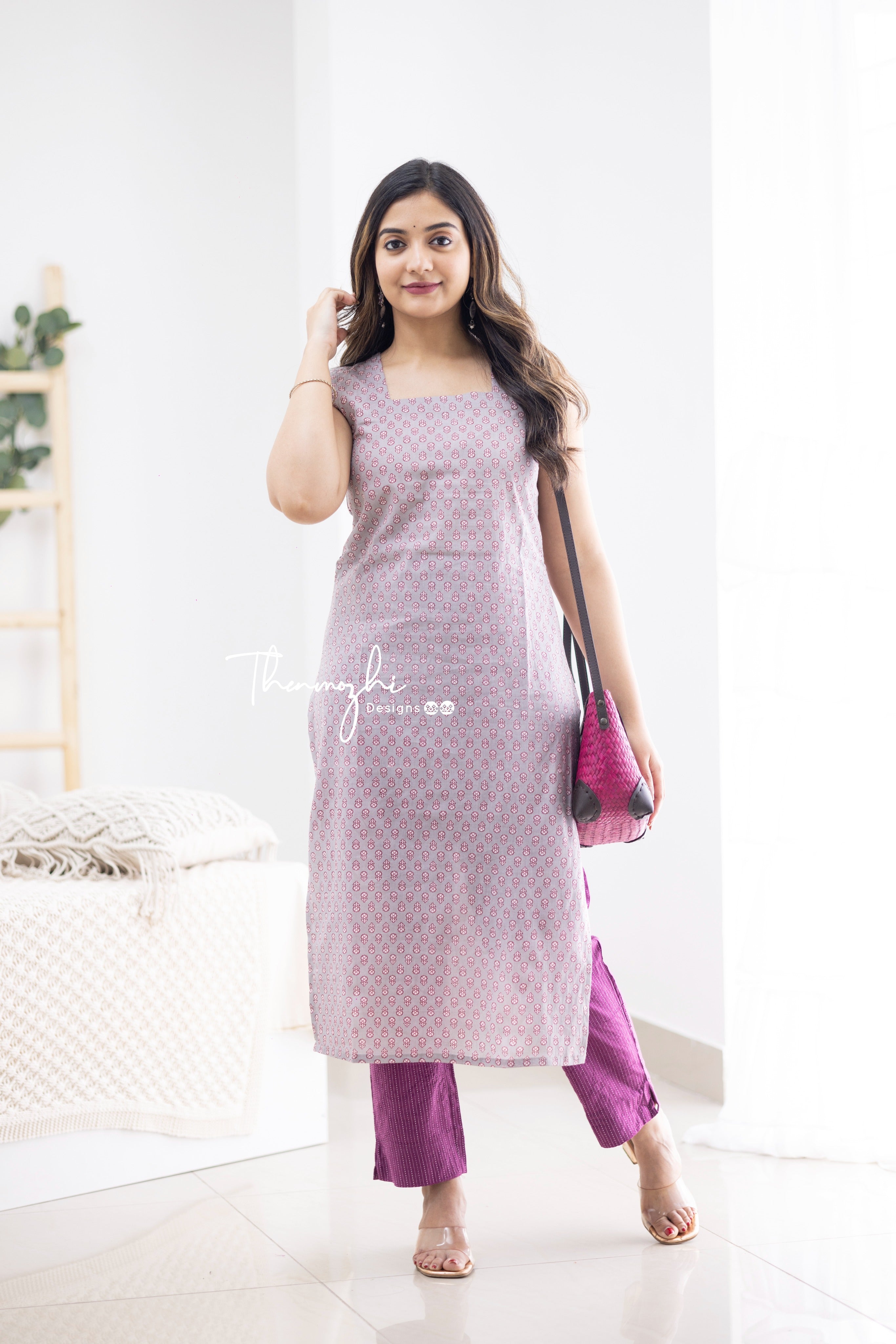 Amaya - Purple Cotton Kurta Set