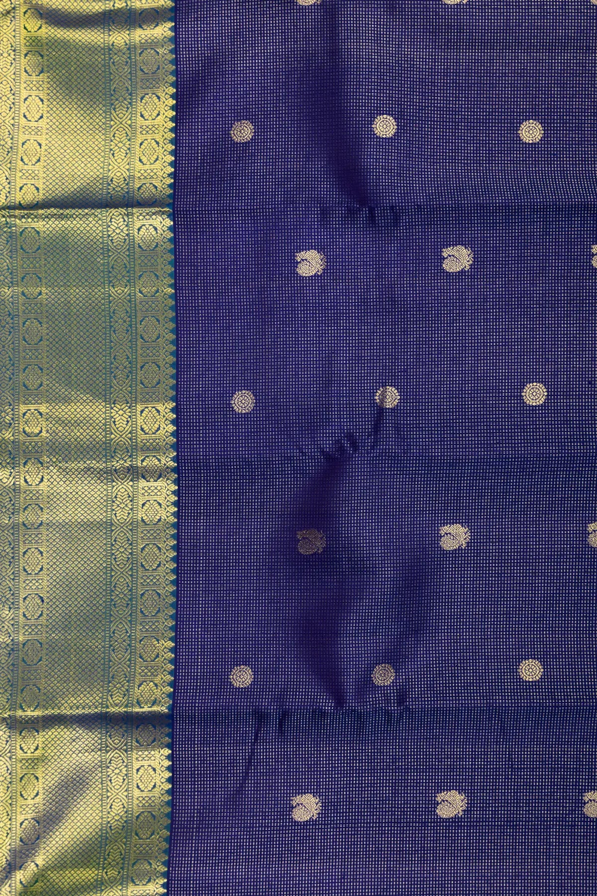 Rich Blue Kanjivaram Pure Silk Saree