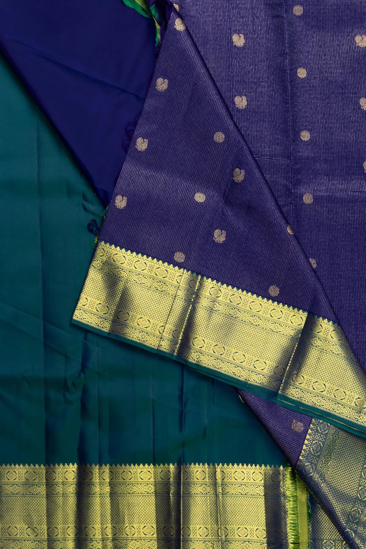 Rich Blue Kanjivaram Pure Silk Saree