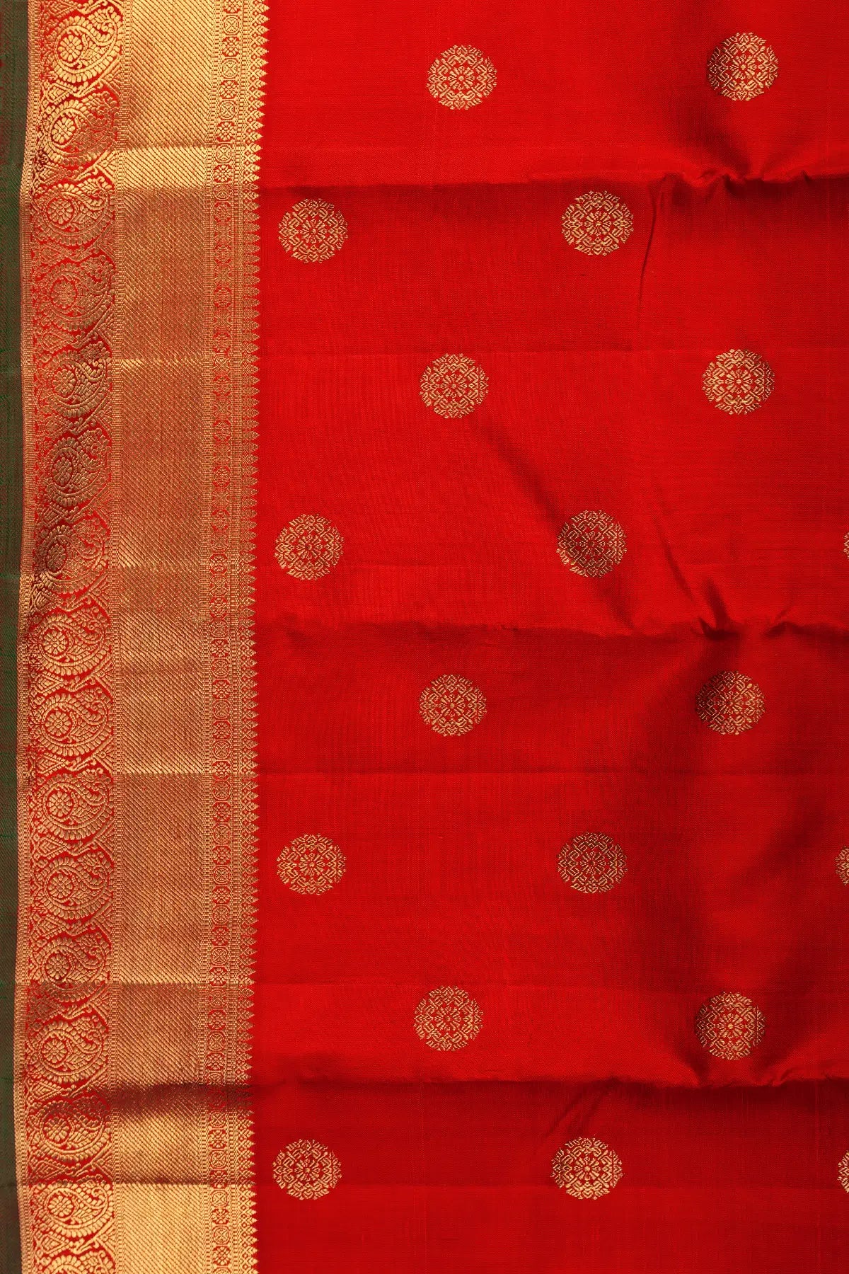 Bright Pure Silk Red Kanjivaram Saree