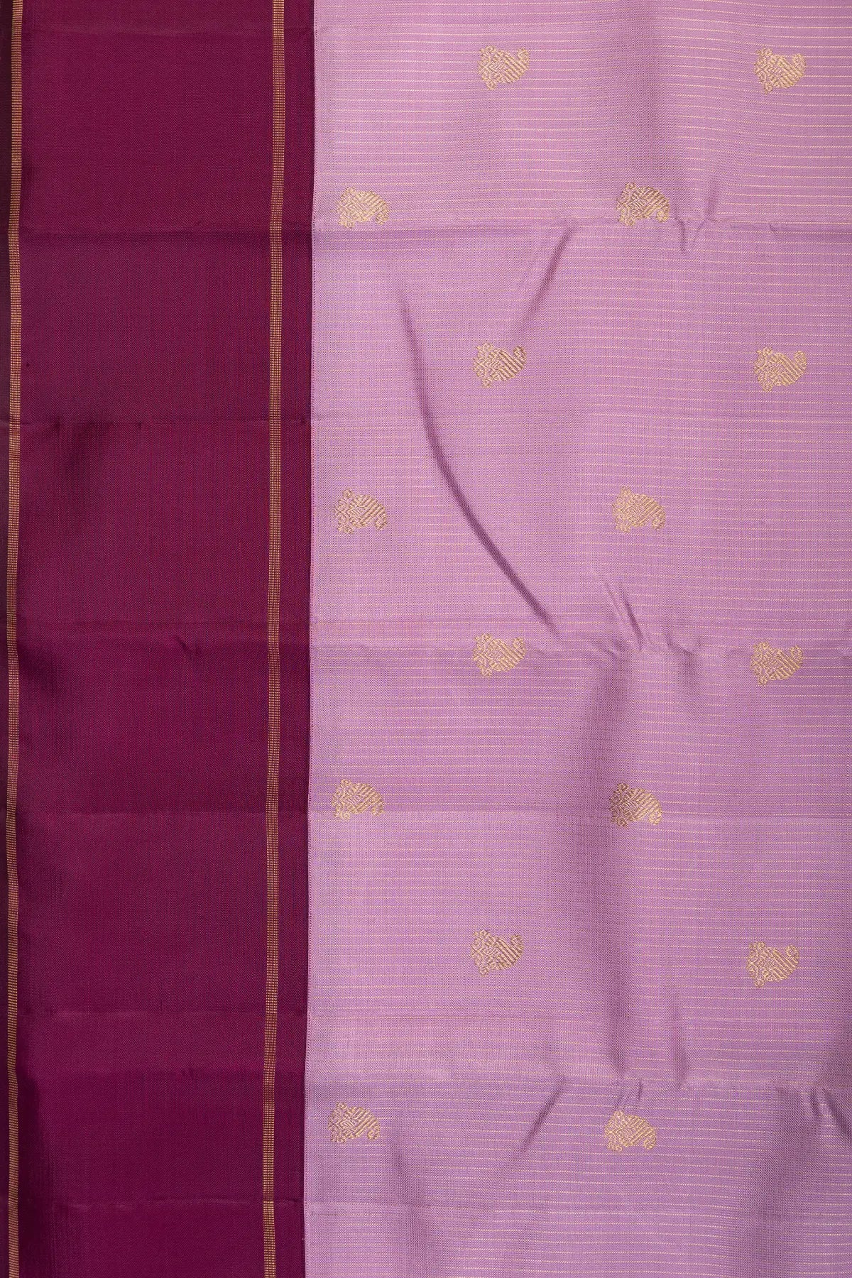 Lilac Kanjivaram Pure Silk Saree
