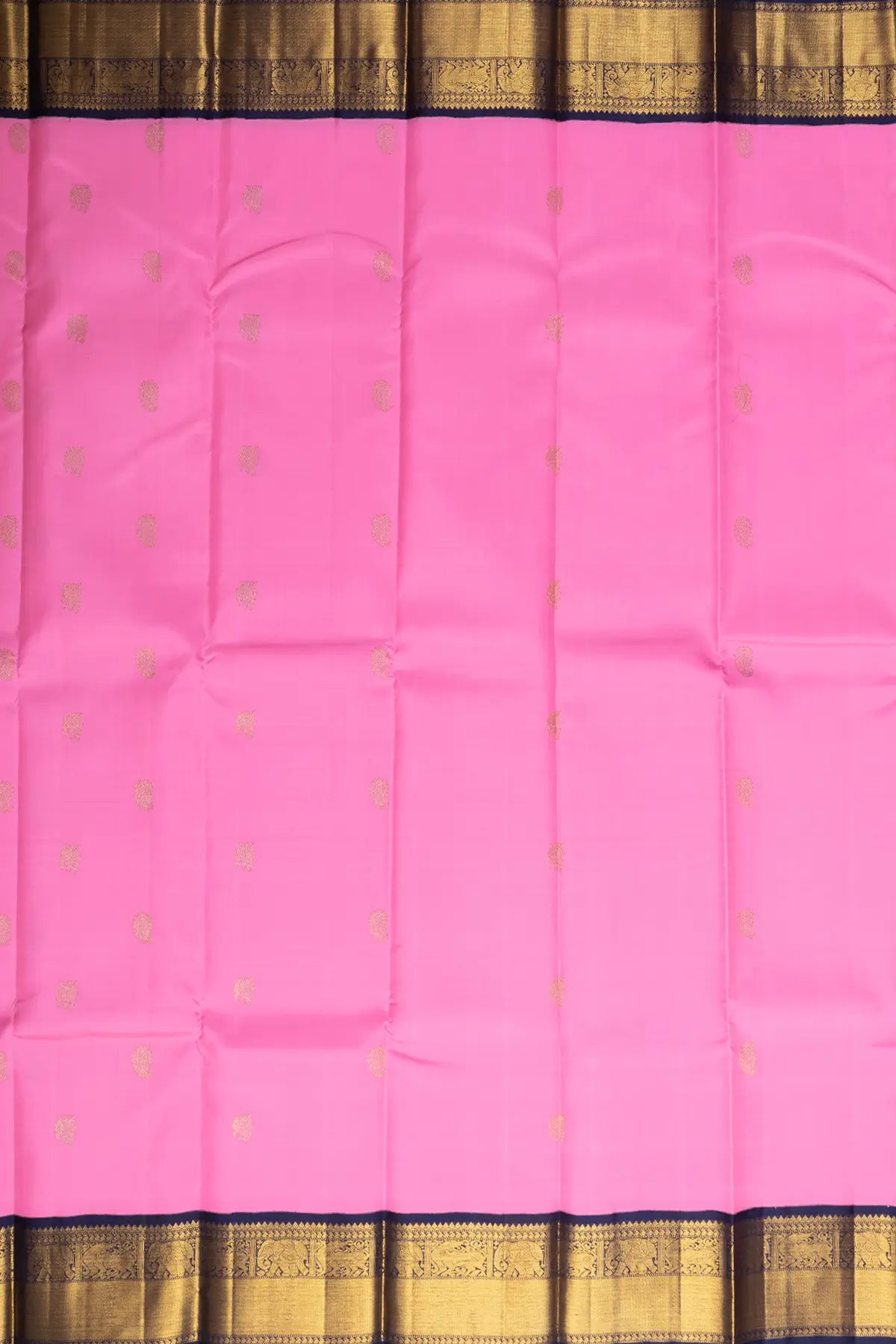 Rose Milk Pink Pure Kanjivaram Silk Saree