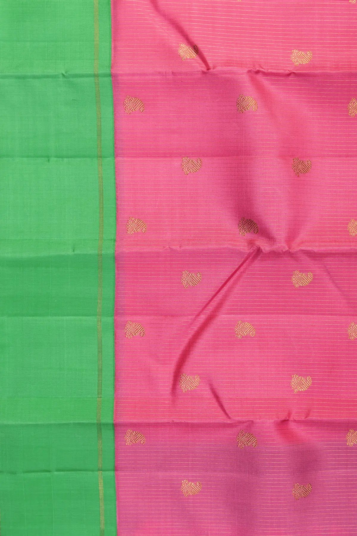 Candy Pink Pure Silk Kanjivaram Saree