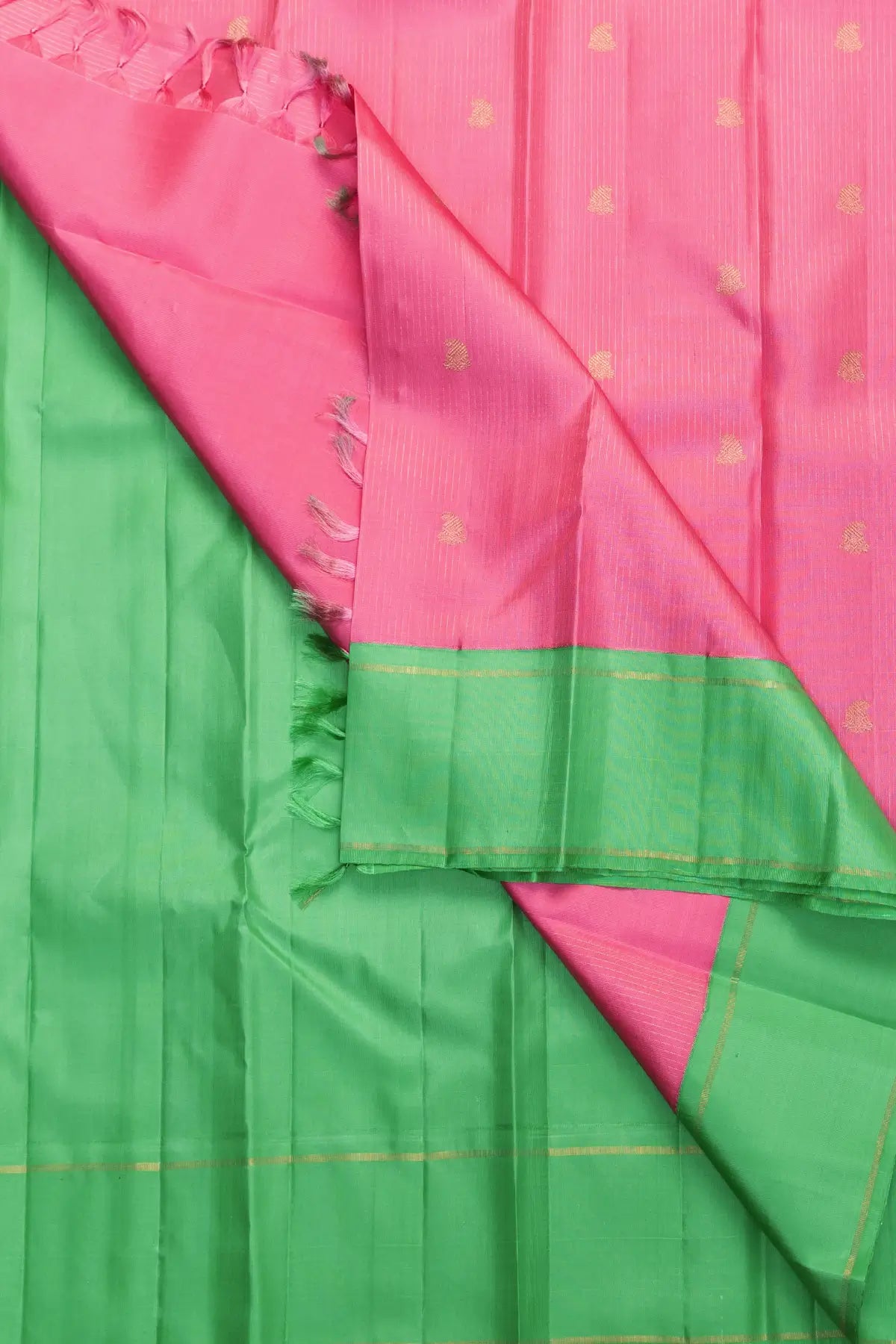 Candy Pink Pure Silk Kanjivaram Saree