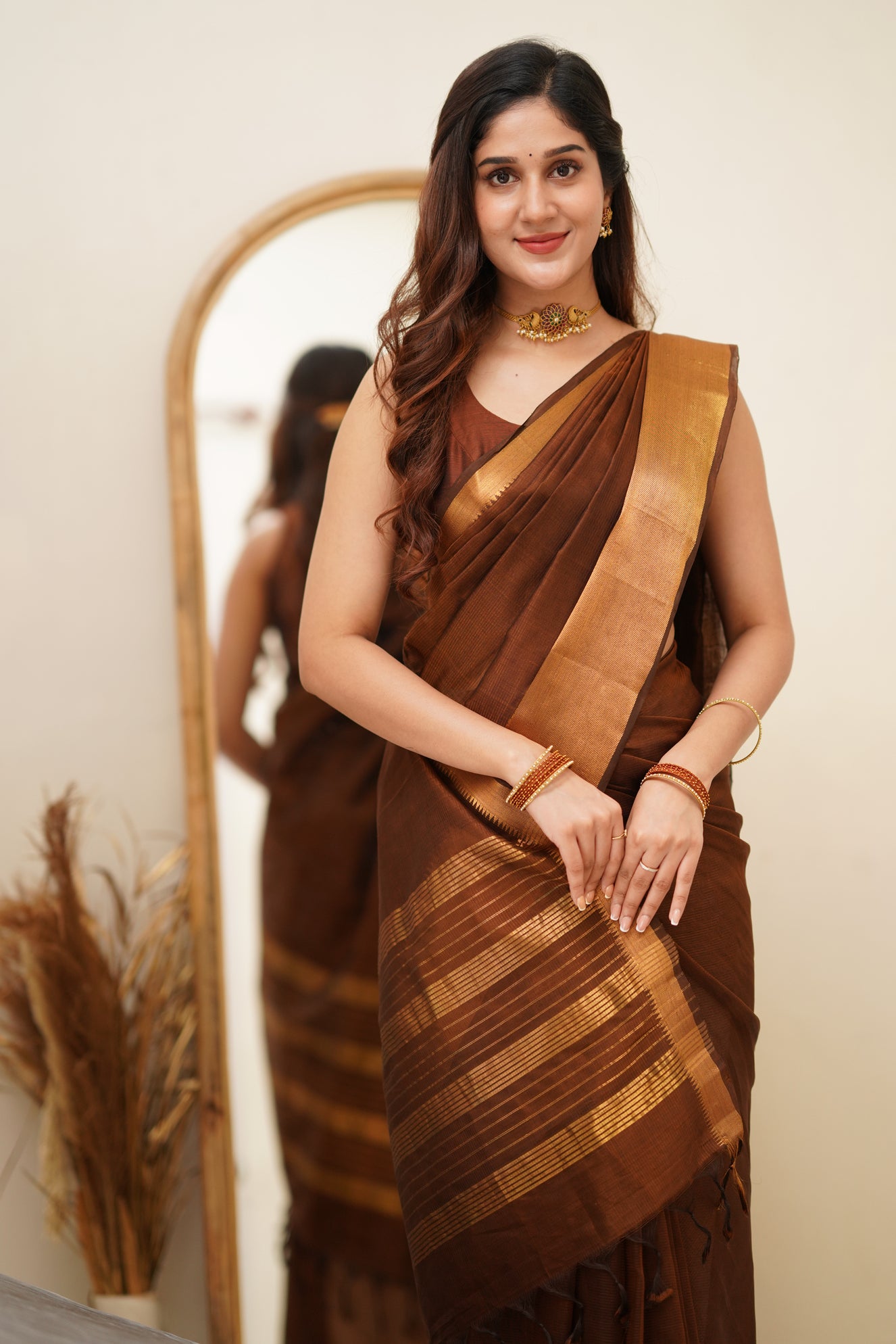 Coffee Brown (Gold Border)