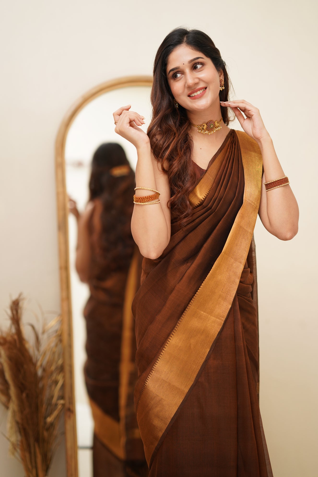 Coffee Brown (Gold Border)