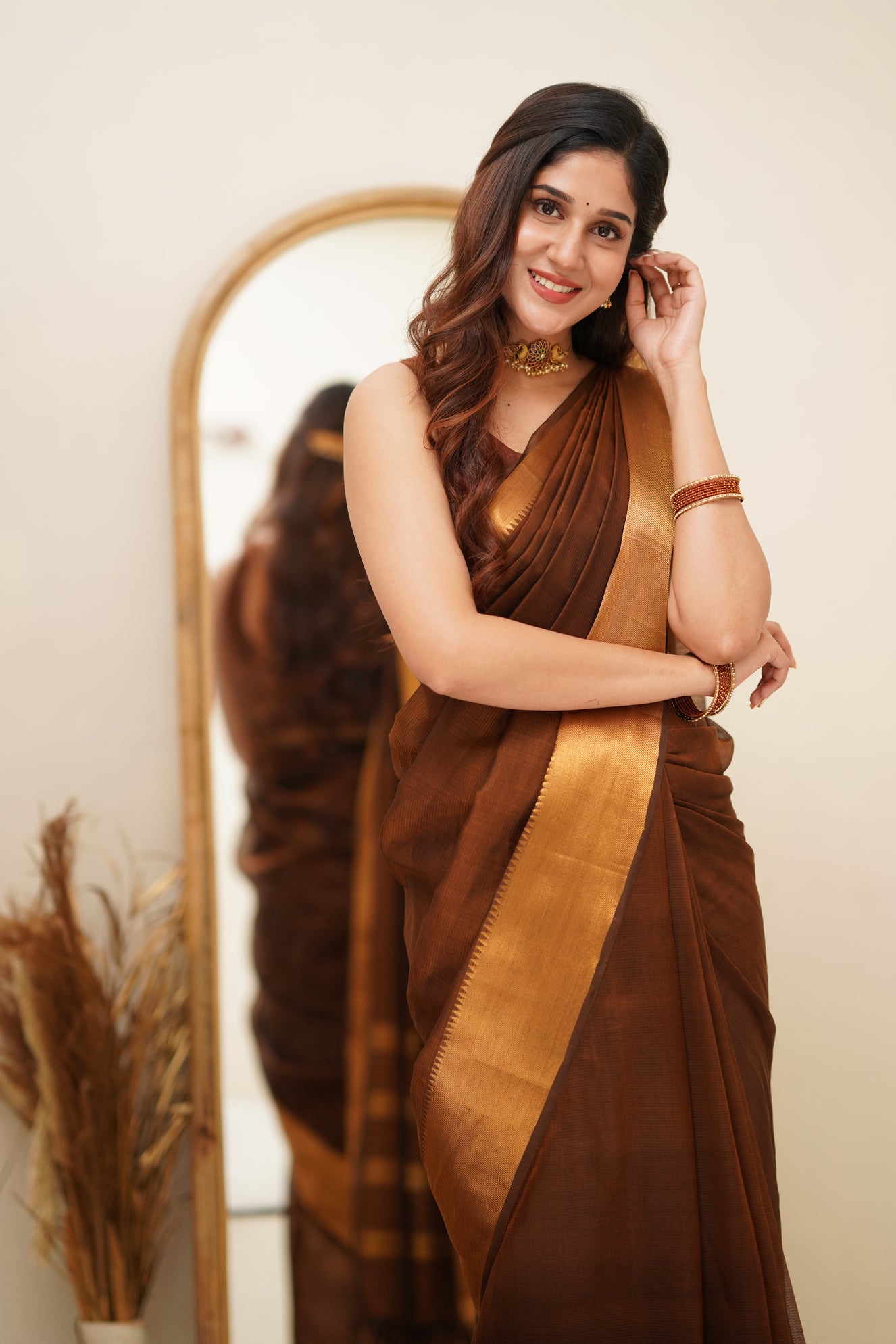 Coffee Brown (Gold Border)
