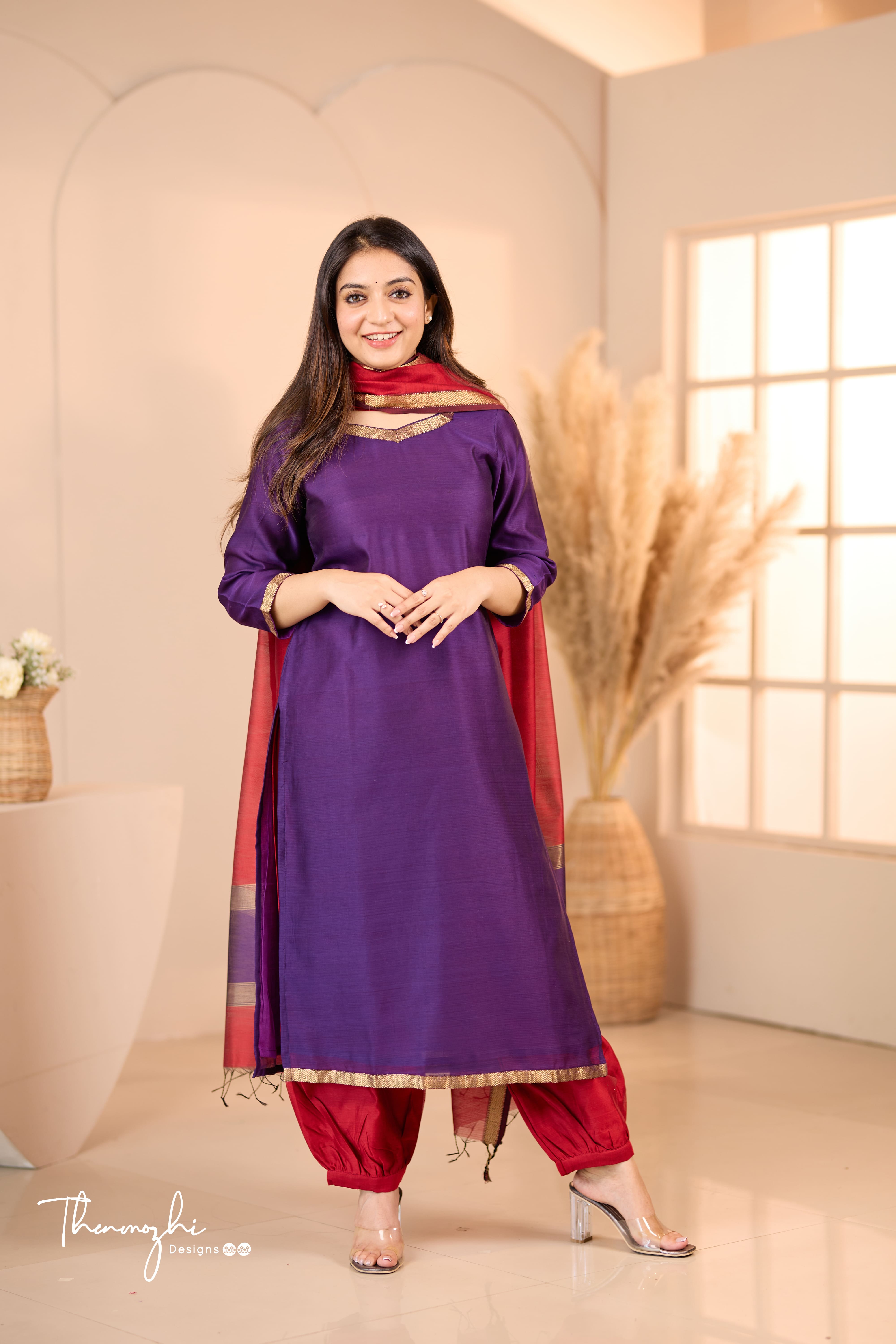 south cotton silk dress material South Cotton Silk Handloom Unstitched Dress Material