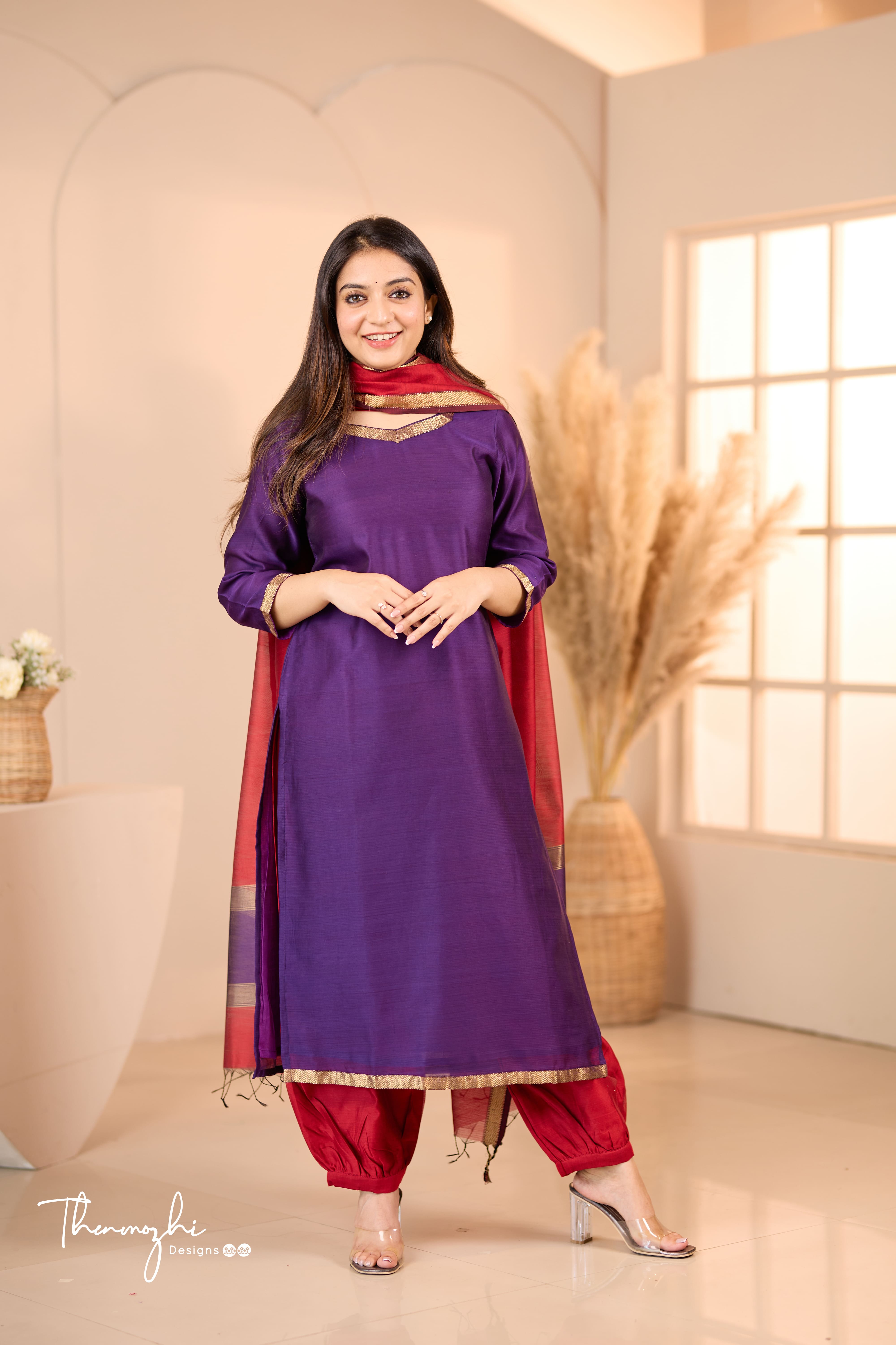 Maheshwari Silk Cotton Suit 17