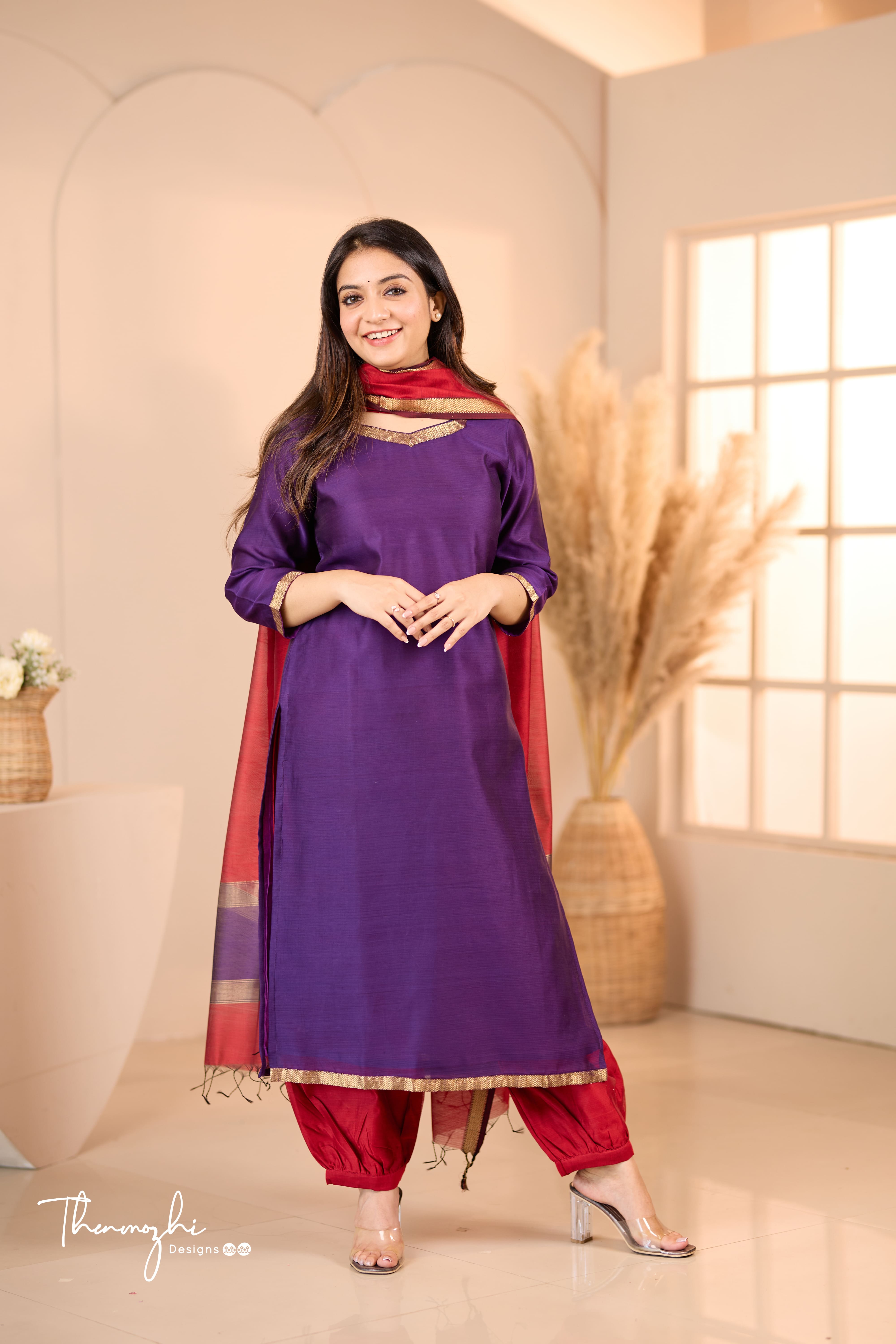 Maheshwari Silk Cotton Suit 17