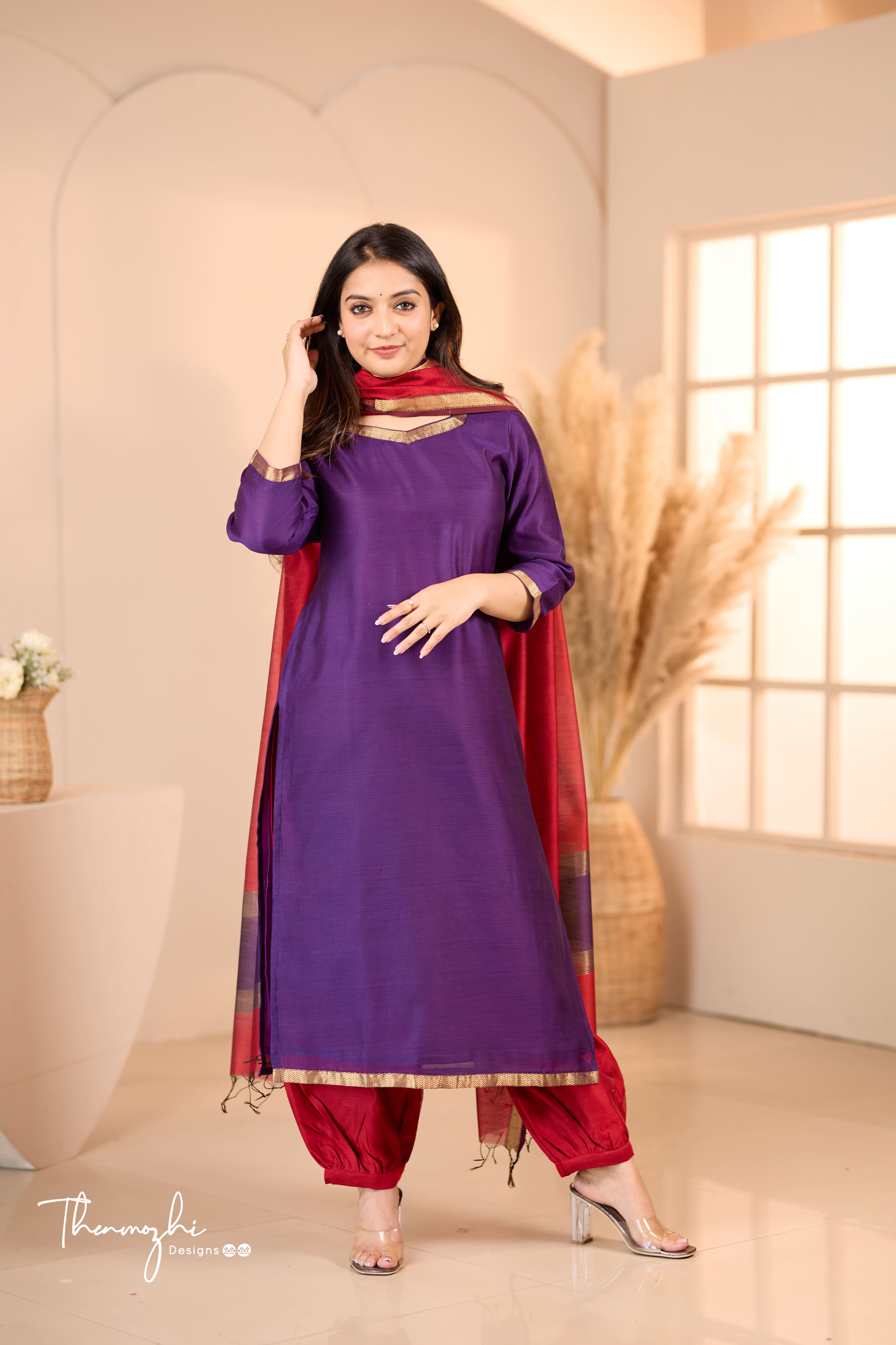 Maheshwari Silk Cotton Suit 17 20%