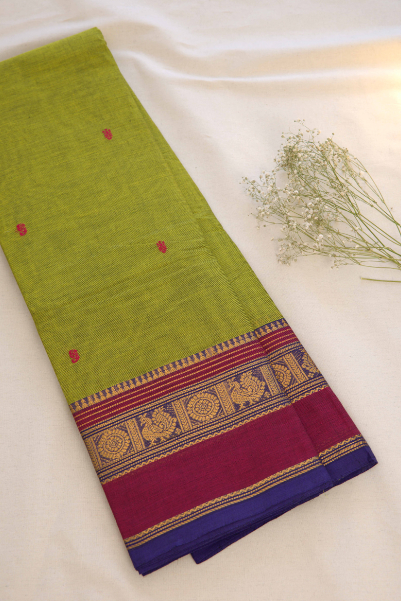 Butta Chettinad Cotton Saree CW391