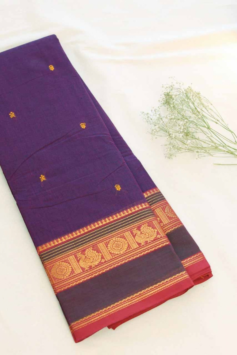 Butta Chettinad Cotton Saree CW392