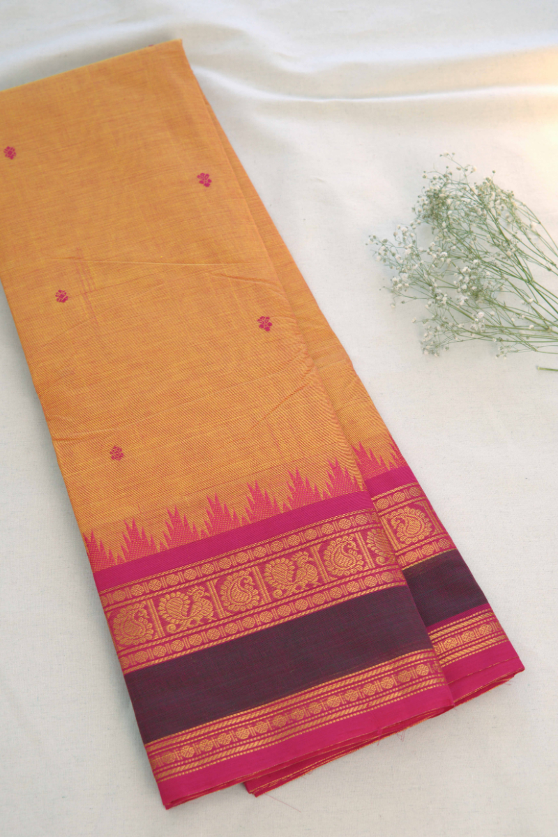 Butta Chettinad Cotton Saree CW393